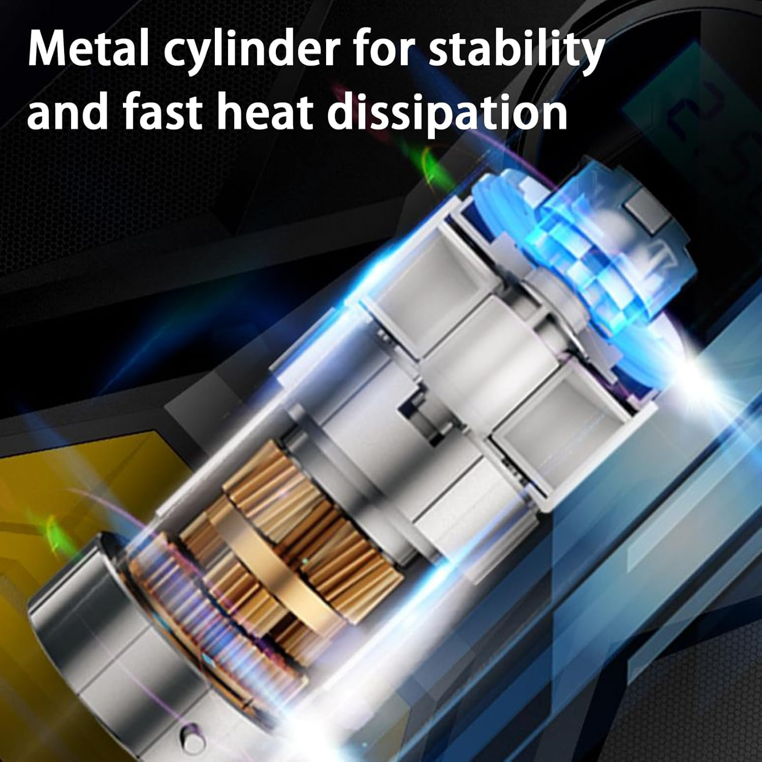 Portable Air Compressor - Portable Tire Inflator for Car,12V Electric Cordless Tyre Pressure Digital Display for Bike Balls Wheel Truck Bicycle Motorcycle Automotive image number 2