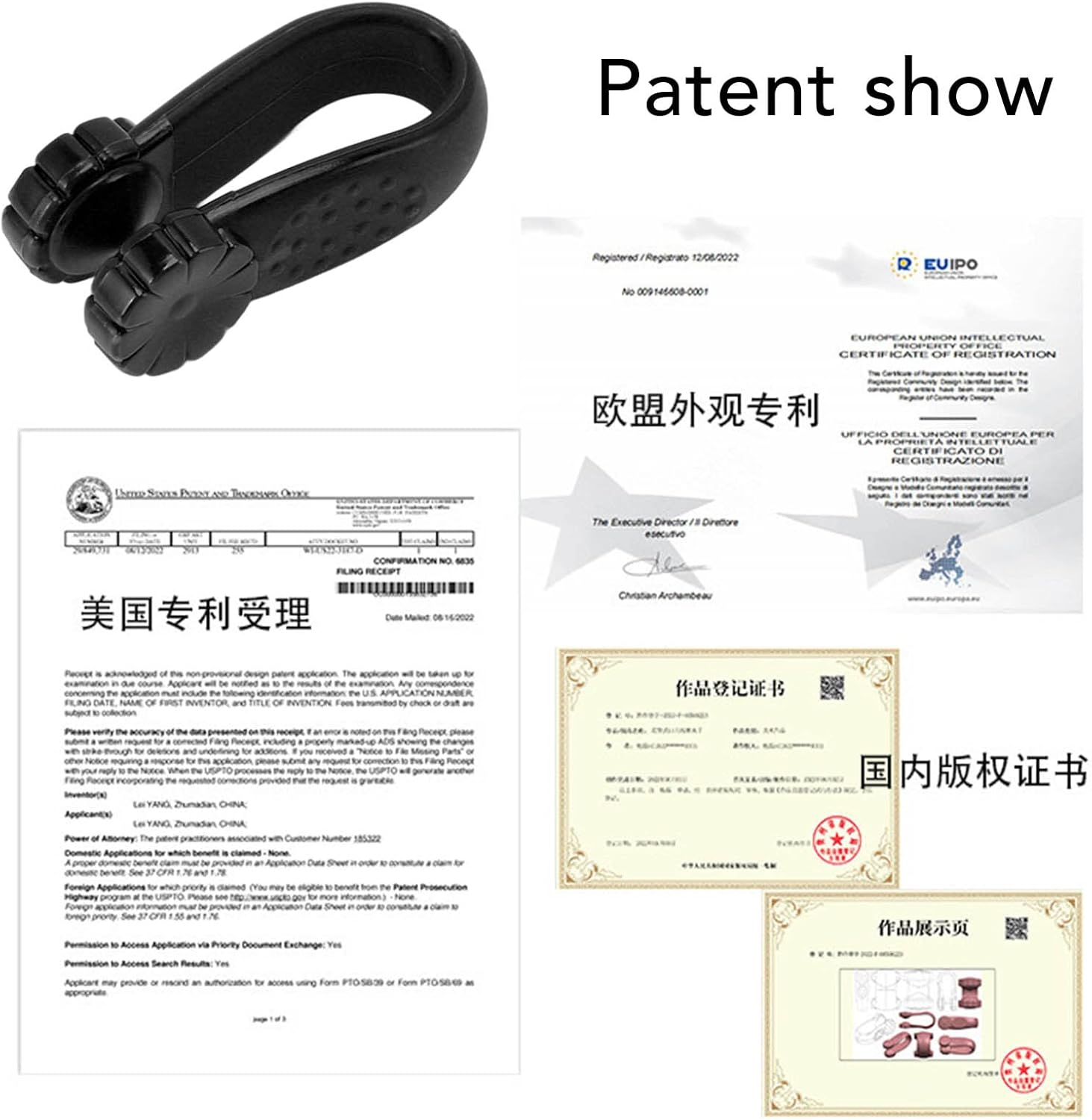 Headache Relief Clip, 8Pcs Plastic Wearable Acupressure for Migraine and Stress Relief Easy Effective Relief Tension Anxiety (Black) - Green image number 6