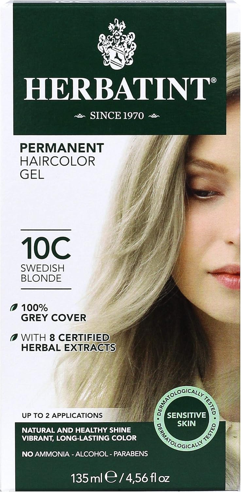Herbatint Permanent Hair Dye for Women - 5D Light Golden Chestnut - for up to 100% Gray Coverage of Resistant Gray Hair - Ammonia-Free, Alcohol-Free & Vegan - Salon Influenced Hair Color 5.75 Fl Oz