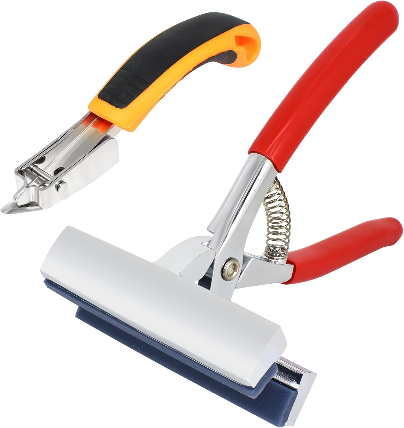 Heavy Duty Canvas Pliers and Staple Remover Set, Stainless Steel Anti-Corrosion Canvas Stretching Pliers Stretcher with Spring Return Handle 4-3/4" Wide Grip for Canvas Stretching Bars Oil Painting image number 3