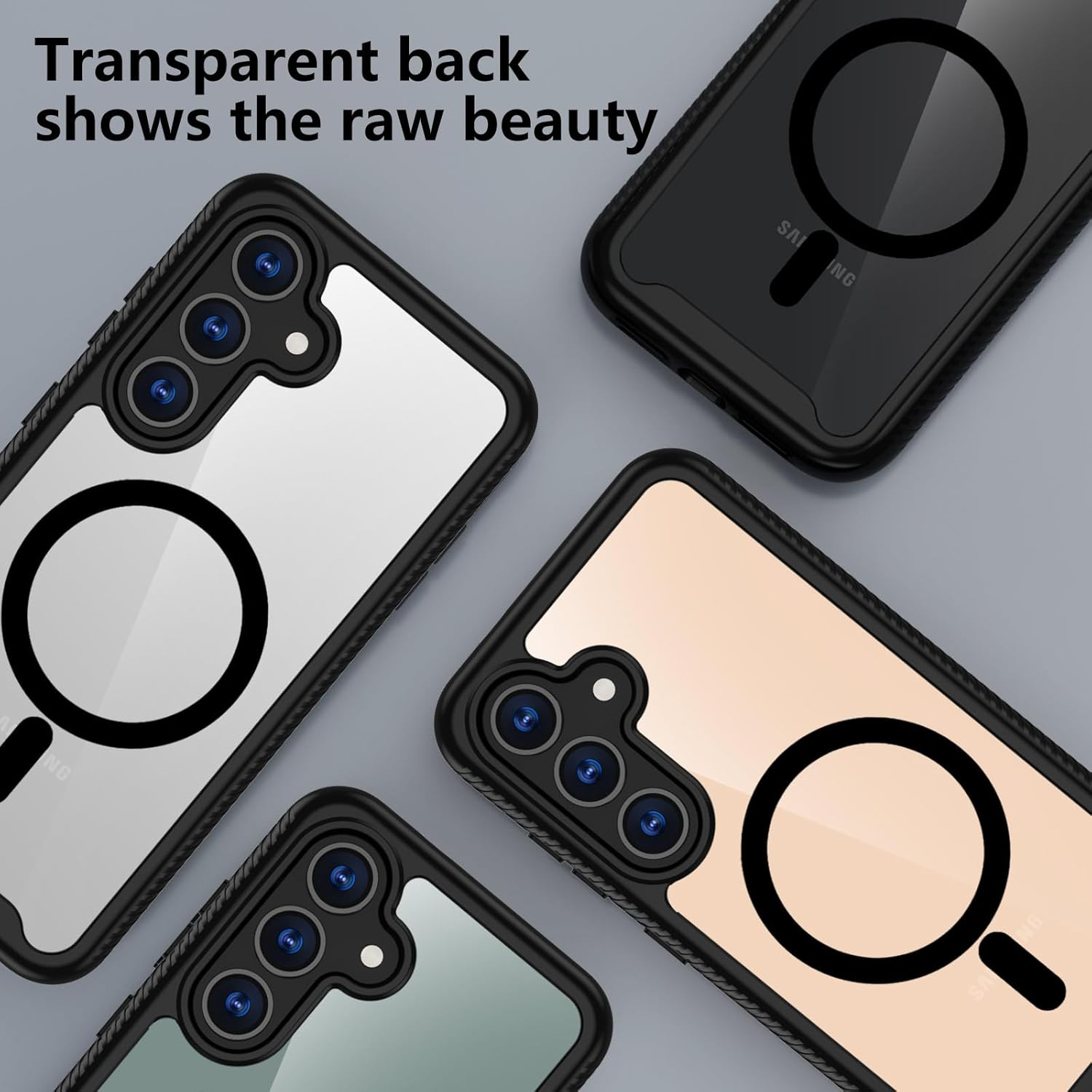 XTCASE Case for Samsung Galaxy A17 / A26 / A16 Magnetic Compatible with Magsafe, 360 Degree Full Body Protective Case with Built-In Screen Protector, Black