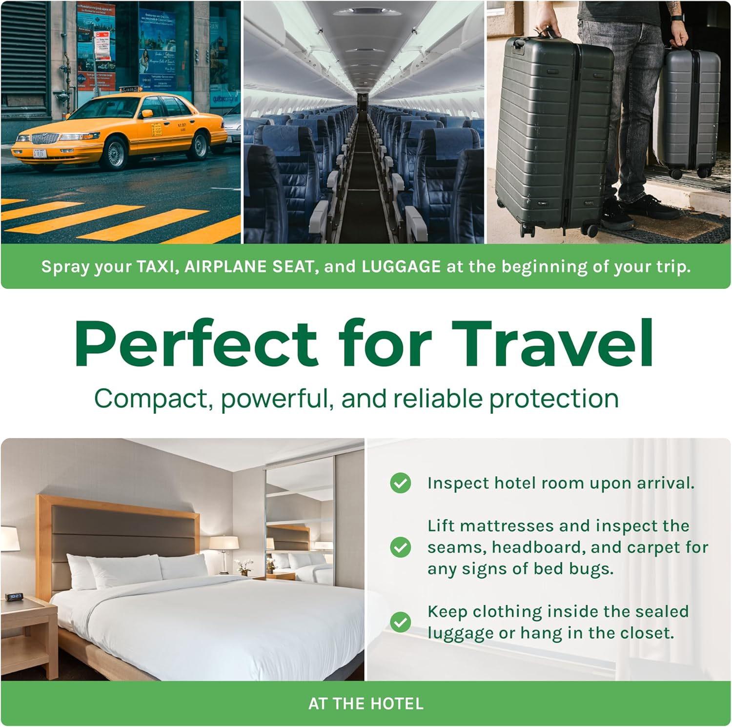 Hygea Natural Extra Strength Bed Bug Travel Spray 3 Oz - TSA Approved Size - for Hotels, Suitcase, Backpacks - Fast Acting Protection - Children & Pet Safe - Non Toxic & Odorless