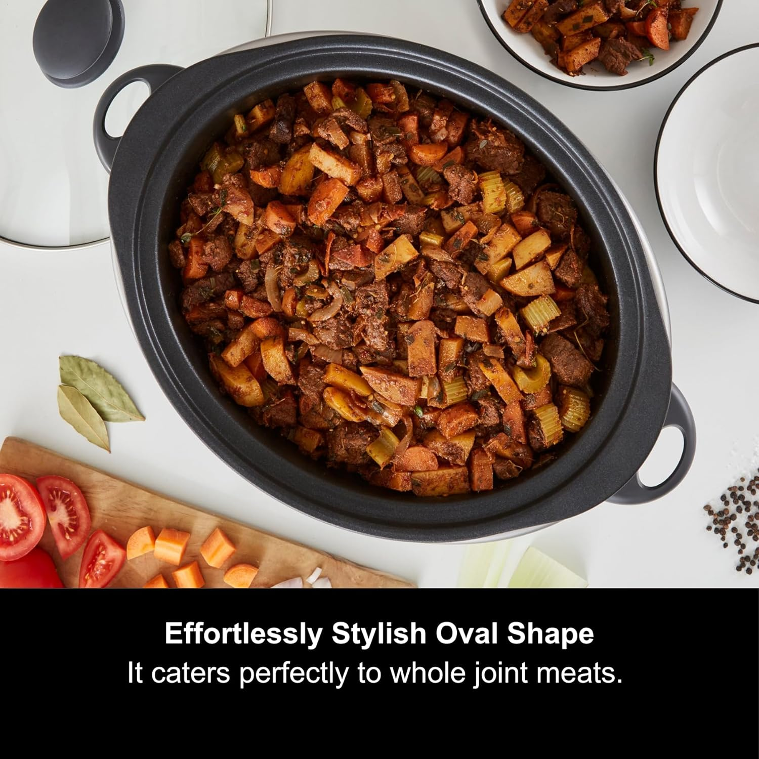 Morphy Richards 461022 Slow Cooker, Aluminium, 240 W, 6.5 Liters, Titanium image number 7