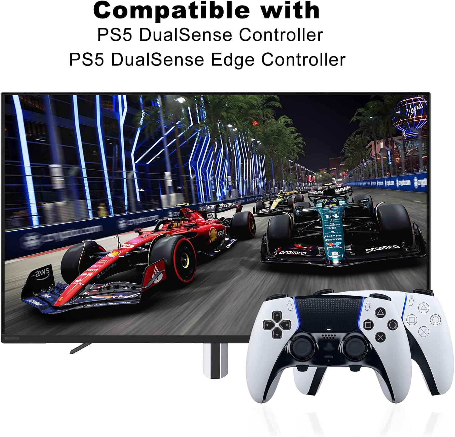 PS5 Gaming Racing Wheel for PS5/PS5 Edge Controllers, Meagadream Steering Wheel Stand with 4 Table Suction Cup & Upgraded Bolt Base for Playstation 5 Dualsense|Edge Controller Accessories image number 3