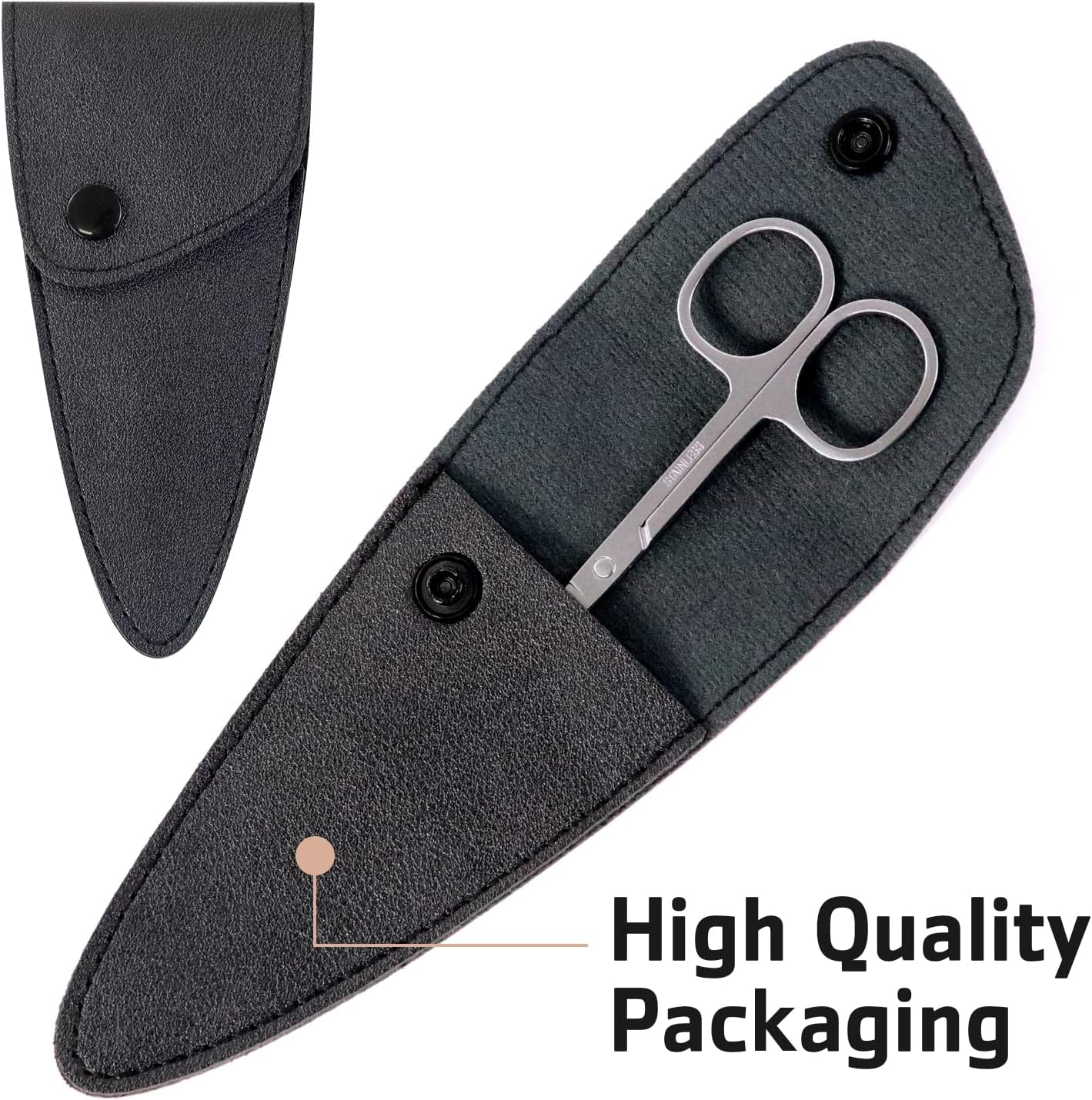 Sularpek 1 Pcs Cuticle Nail Scissors, Beauty Scissors, Professional Stainless Steel Nail Scissors, Professional Multi-Purpose, for Nails, Nose Hair, Eyebrow, Moustache image number 1