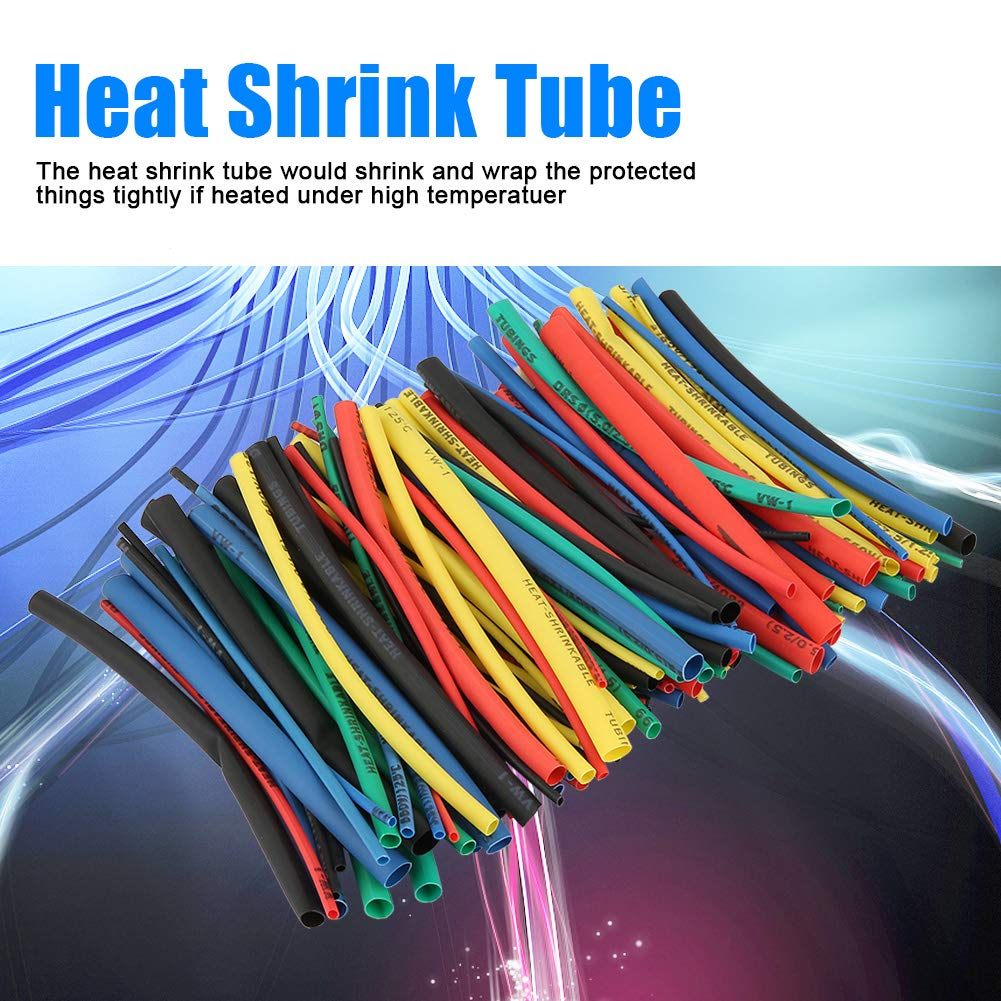 100 Pieces XLPE Heat Shrink Tubing Electrical Cable Insulation Tubing 5 Colors 5 Sizes 100Mm Cable Connector Repair Mechanical Protection image number 5