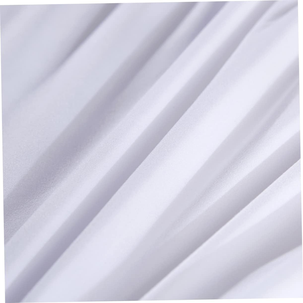 MERRYHAPY Elastic Bed Skirt Elastic Bed Shirt Wrinkle Bed Shirt Ruffle Bed Skirt Hotel Bed Cover Bed Wrap Skirt Princess Bed Canopy Peplum Blouse Bouffancy Bed Skirt Ruffles Pajamas White image number 3