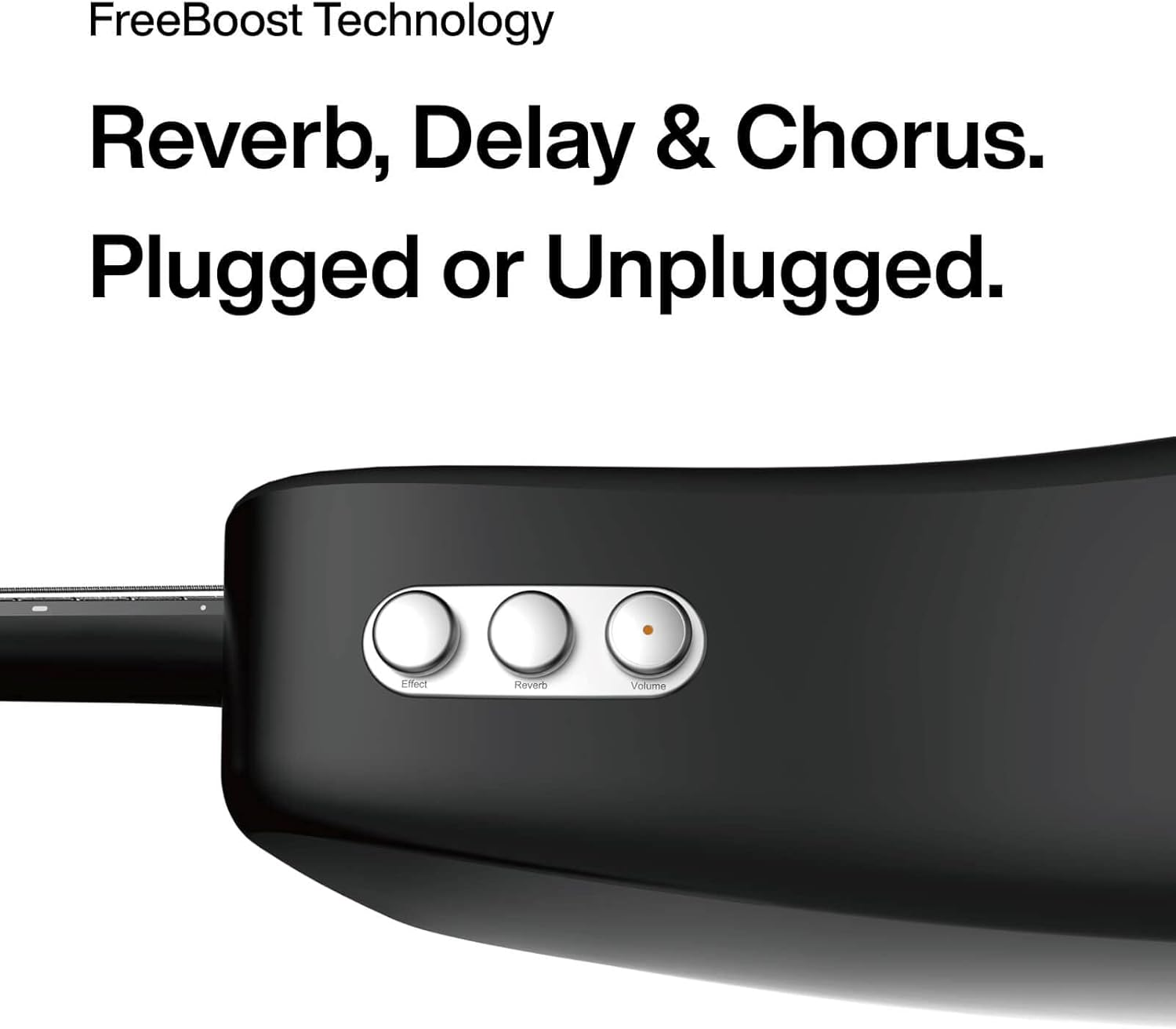 LAVA ME 2 Carbon Fiber Guitar 36 Inch with Effects without Plugging In, Acoustic Electric Guitar Beginner Bundle with Free Guitar Bag (Freeboost-Black) image number 5