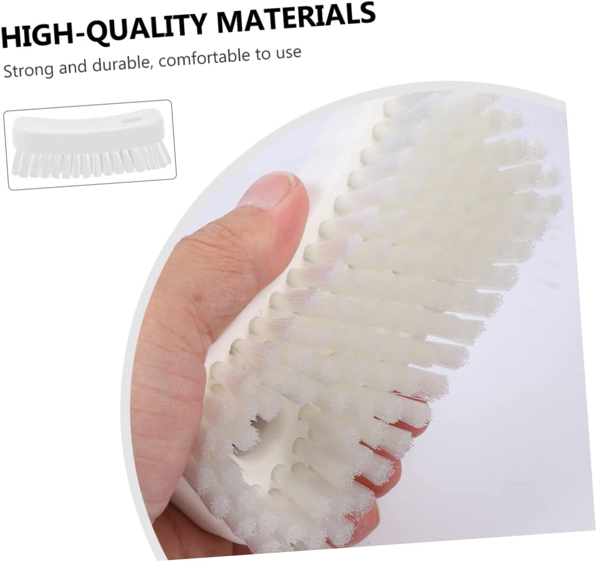SAFIGLE Soft Bristle Nail Scrub Brush Double Sided Manicure Kit Stiff Fingernail Brush image number 1