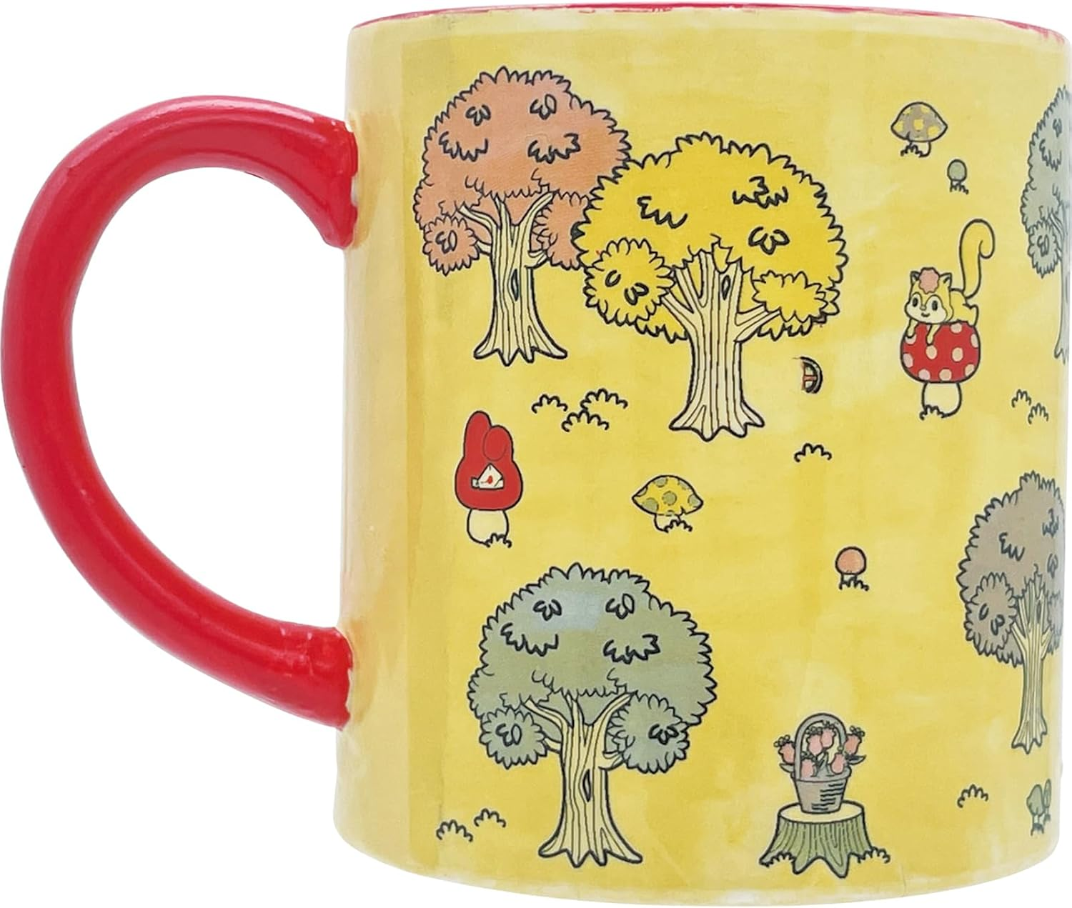 Sanrio My Melody Go Out Mug Red Mushroom House Cup, My Melo Goods, Miscellaneous Goods, Tableware, Red, White, Approx. 4.3 X 3.5 X 3.5 Inches (11 X 8 X 9 Cm), 8.5 Fl Oz (250 Ml) SAN4793 - Black image number 2