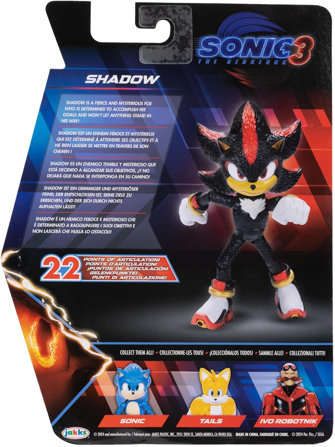 Sonic 3 Movie 5" Action Figures Shadow image number 2