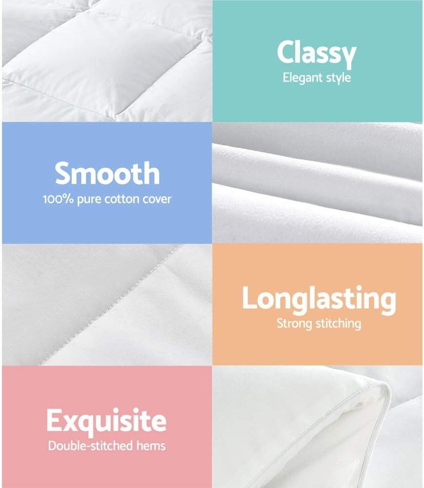 800GSM Goose down Feather Quilt King Luxury Bedding Soft Warm Comforter Set image number 1