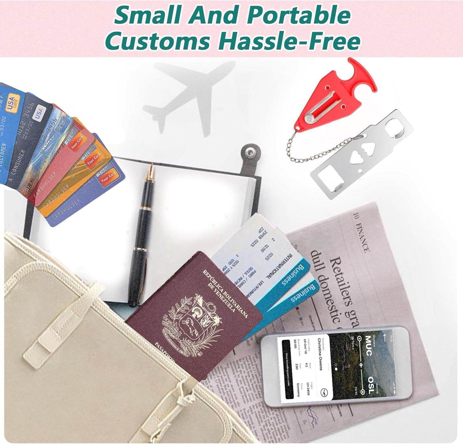 2Pcs Portable Door Lock Extra Locks for Additional Privacy and Safety,Door Lock Home Security Door Lock Travel Lockdown Locks,Portable Door Lock Home Security Door Lock Travel Lockdown Lock Door Lock image number 4