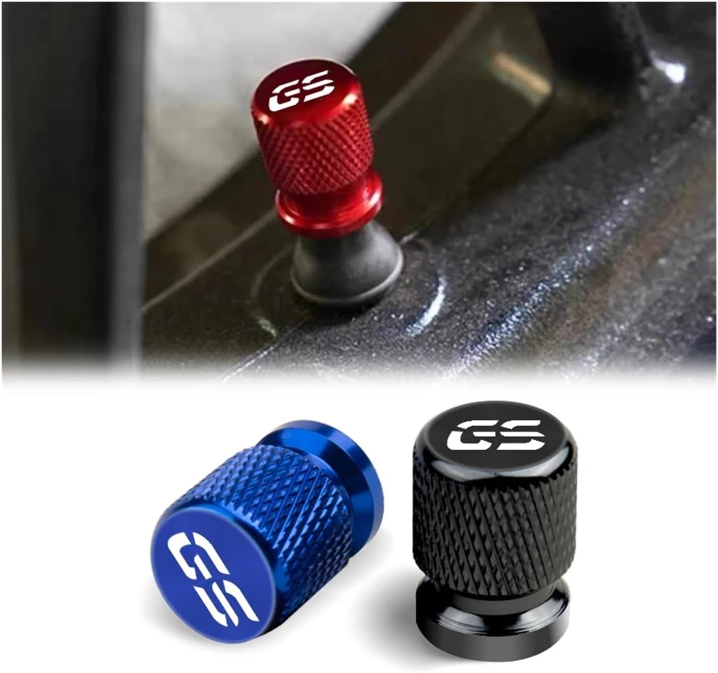 Motorcycle Accessories for R1200GS R1250GS R 1200GS R1250 GS 1250 LC ADV Tire Valve Air Port Stem Cover Caps(Blue)