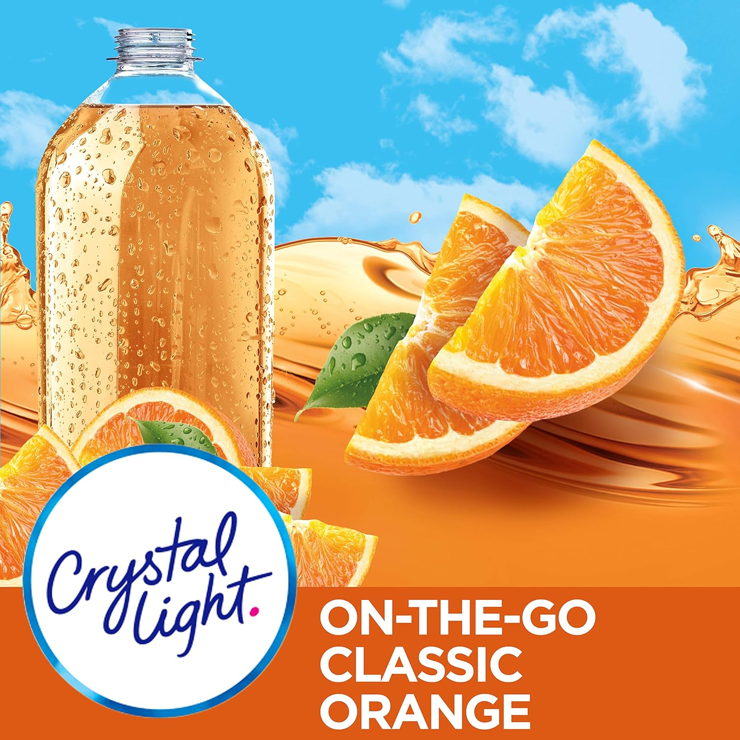 Crystal Light Classic Orange Drink Mix (60 On-The-Go Packets, 6 Packs of 10) image number 1