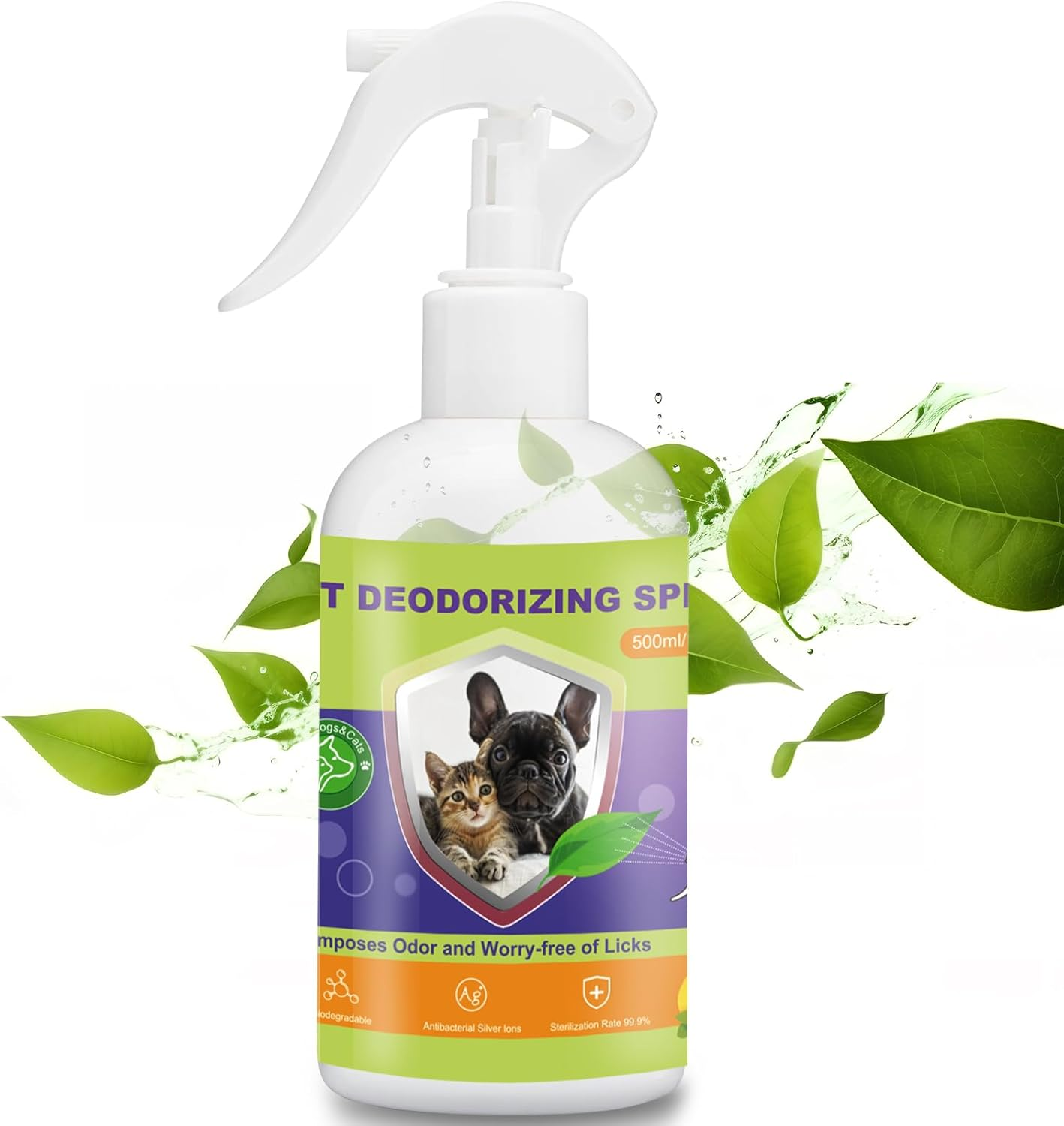 Dog Urine Odor Eliminator Spray for Home, Cat Litter Box Deodorizer, Pet Room Deodorizing for Pee Smells on Carpet or Furniture, Puppy Perfume Spray Long Lasting, 500Ml/16.9Oz, Green Tea image number 4