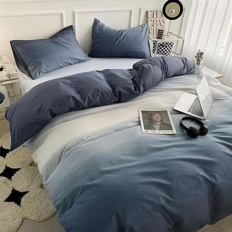 6Pcs Bedsheet King Size Xversion Duvet Cover Set,Soft Cotton Bedding for 200X200Cm Bed,Includes 1 Quilt Cover 220X240Cm,1 Flat Sheet 250X235Cm, 4 Pillowcases 48X74Cm,All-Season,Machine Washable (V1)