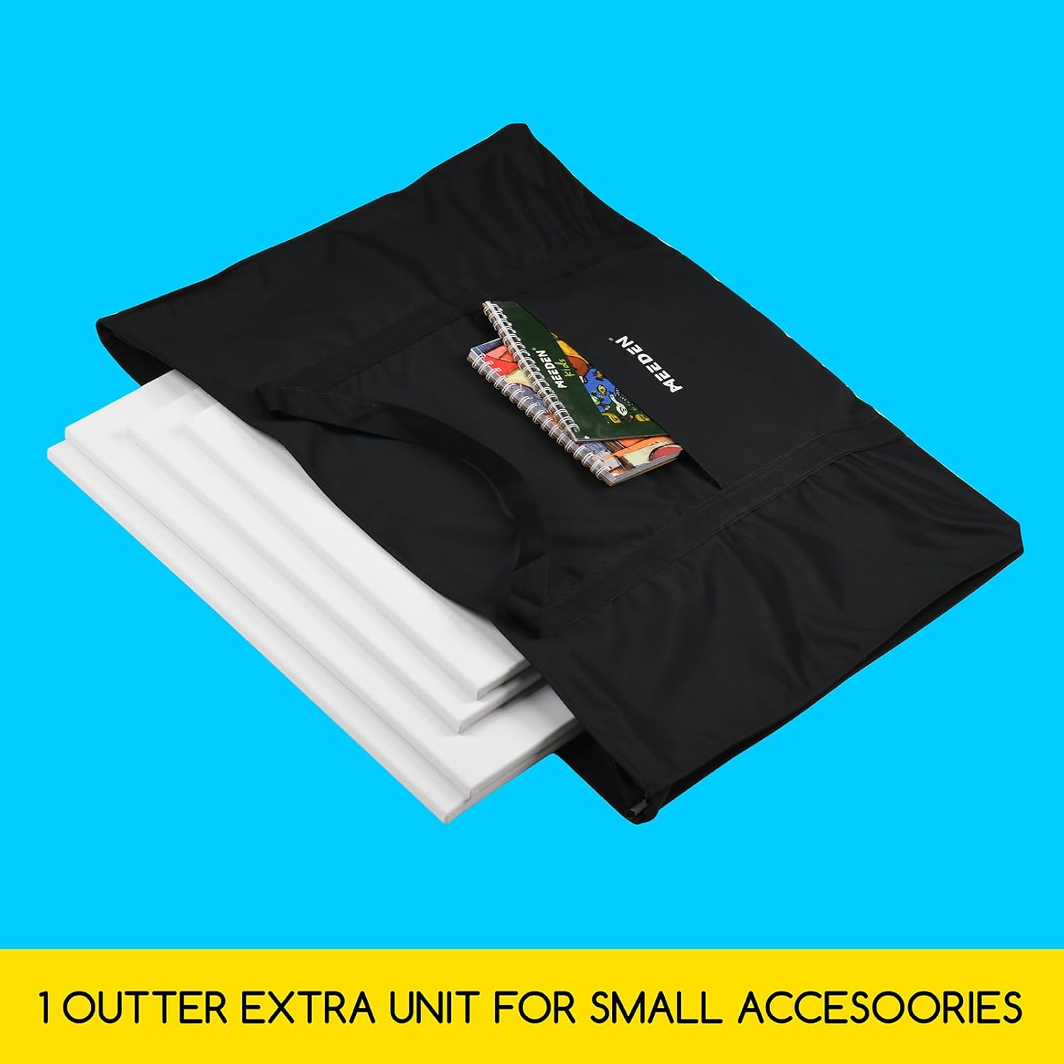 MEEDEN Art Portfolio Case 20"X 26"- Waterproof, 600D Oxford Cloth, Art Portfolio Bag Black, Portfolio Folder for Artwork for Artwork, Drawing, Canvas, Photography, Poster image number 1