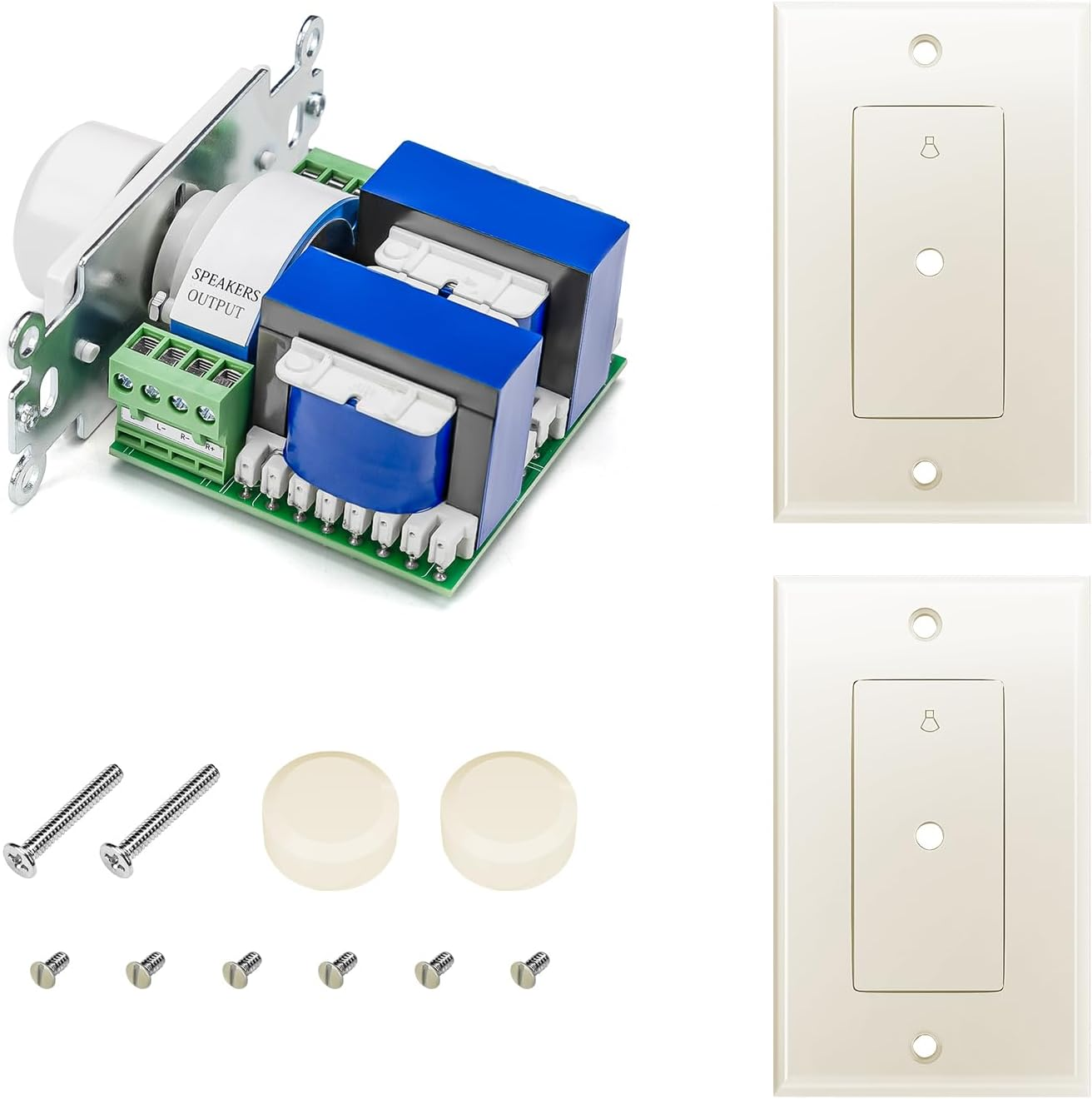 RECOIL VC-R100 100W Impedance Adjustment Volume Control Wall Mount Flush Knob for Hi-Fi Home Audio Volume Control White Ivory Panels image number 1