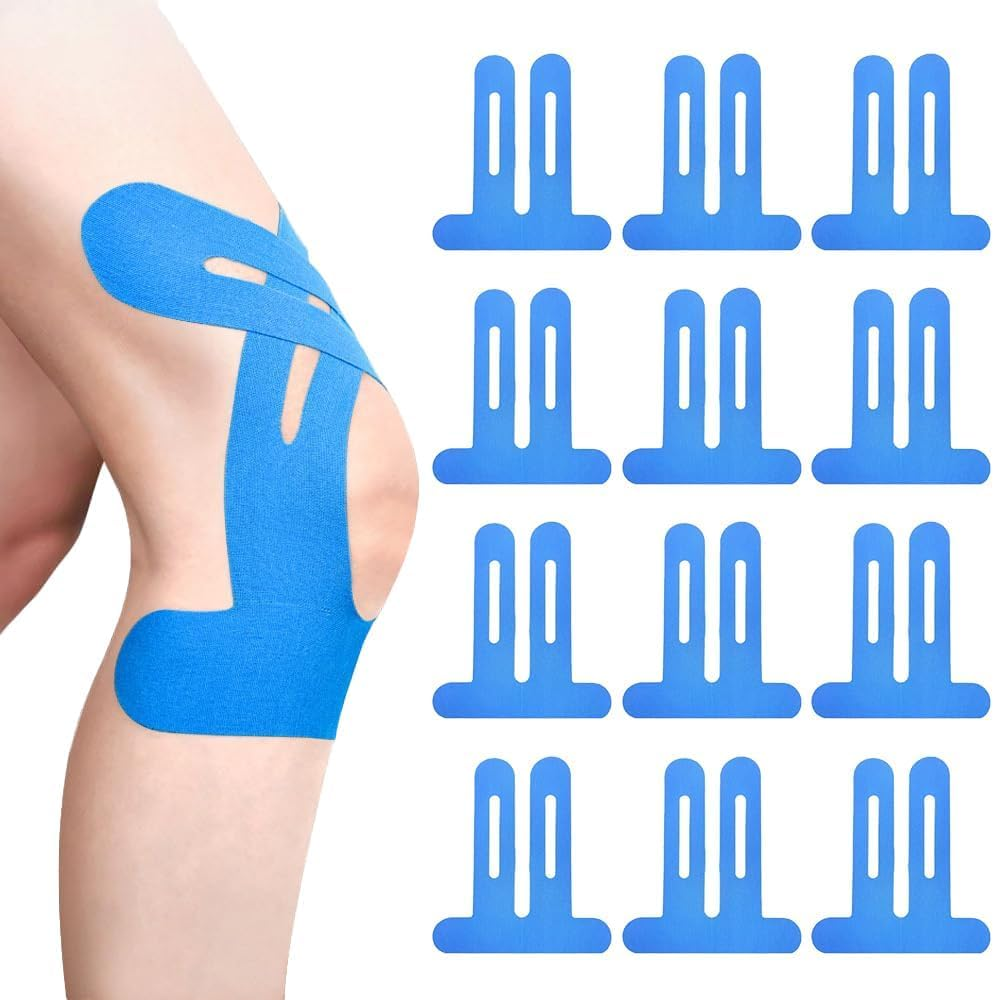 Precut Kinesiology Tape for Knees, 10 Pcs Knee Support & Stability Skin-Friendly Waterproof Physio Kinesiotapes, Knee Pain Relief Athletic Tape, Elastic Breathable Hypoallergenic Latex-Free Sport Tape image number 5