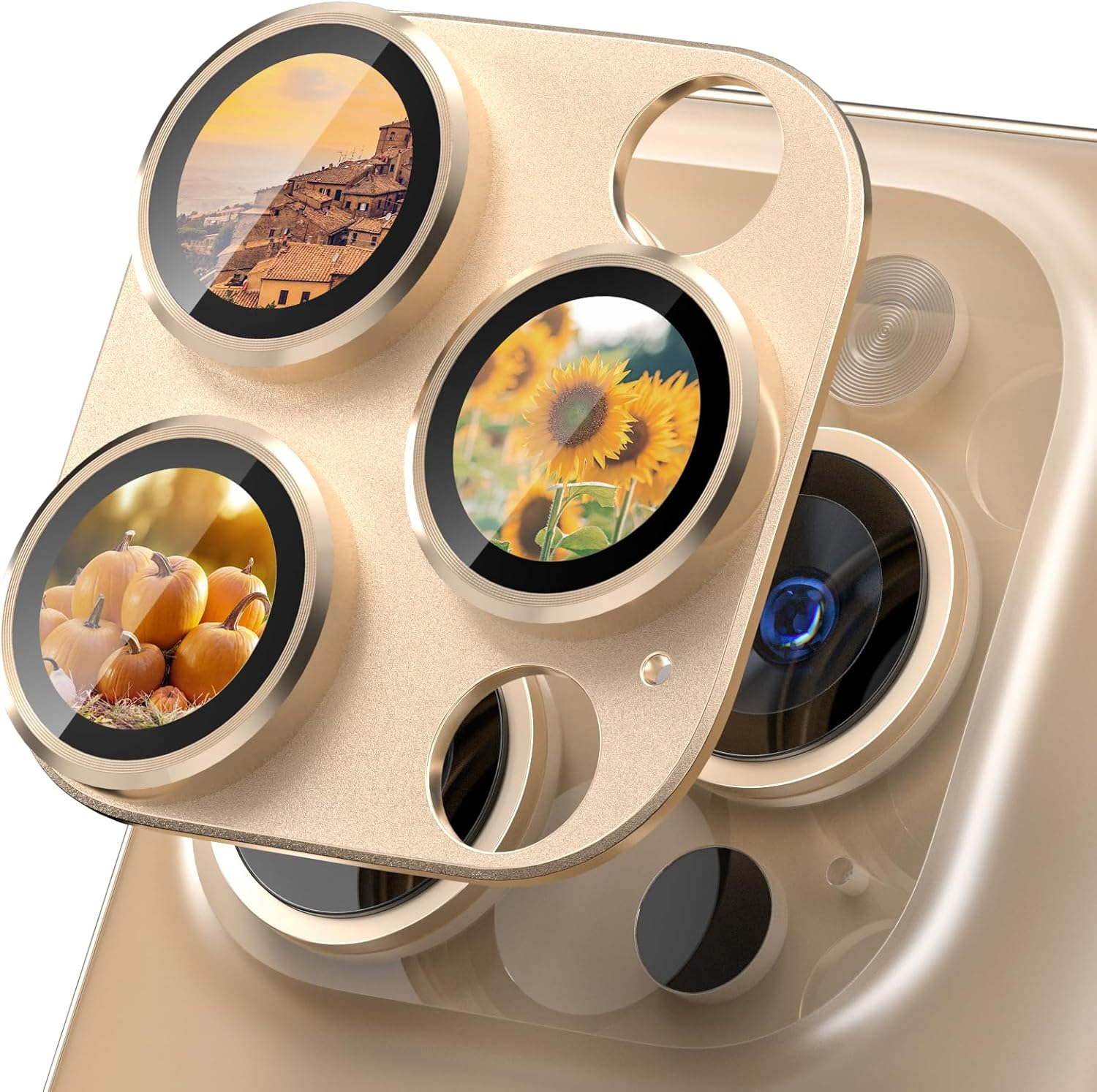 Cloudvalley for Iphone 16 Pro/Iphone 16 Pro Max Camera Lens Protector, [AR+AF 98% Transmittance] [Full Coverage] Ultra-Hd Tempered Glass Cover, Metal Lens Screen Protective,Black Titanium