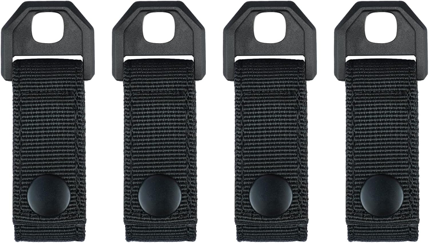 KUNN Nylon Duty Belt Keeper with Hook and Loop Snap,Belt Keepers for 2.25" Duty Belt, Tool Belt Accessories with Suspender Loops Attachment, 4 Pcs