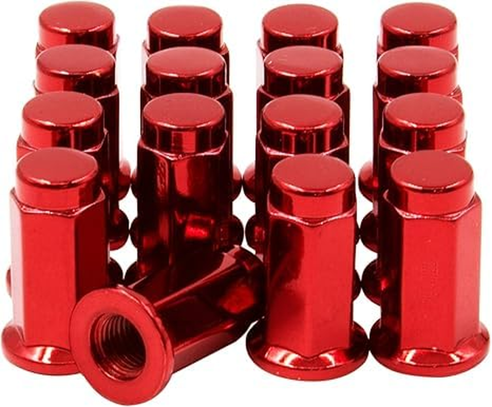 Wheel Accessories Parts 16 Pcs M10X1.25 Thread Flat Seat 28Mm 1.10" Long Lug Nuts Chrome 14Mm Hex Fits Yamaha Viking Wolverine