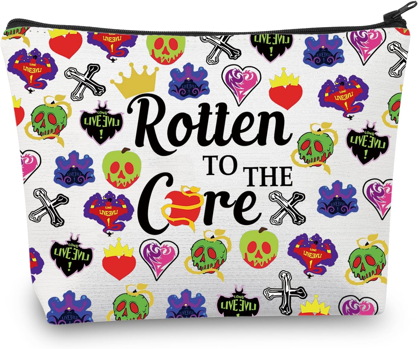 BDPWSS Descendants Makeup Bag Descendants Fans Gift Rotten to the Core Zipper Pouch Evil Queen Fans Gift Villain Lover Gift, Rotten to Core, Waterproof image number 5