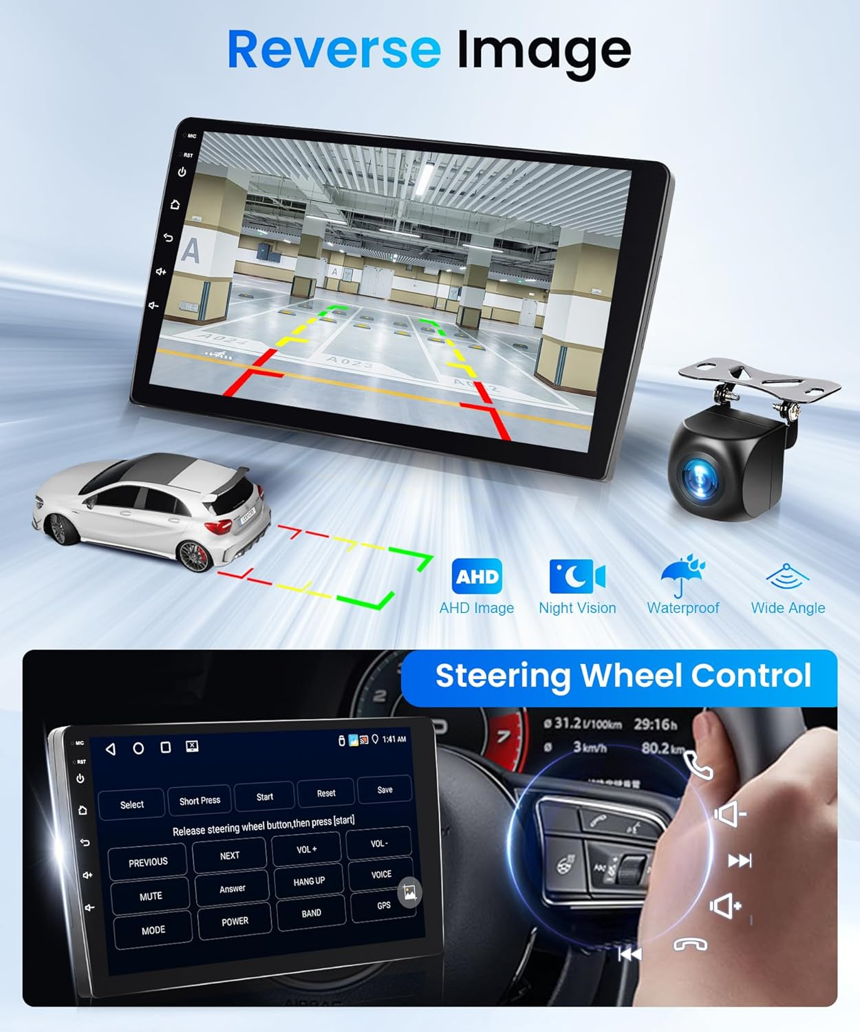 4+64G Android Car Radio Stereo for Suzuki Swift 2011-2017 with Wireless Carplay Android Auto, 9&rsquo;&rsquo; Touch Screen Head Unit with Bluetooth GPS Navigation Mirror Link Wifi FM/RDS DSP Backup Camera SWC image number 1