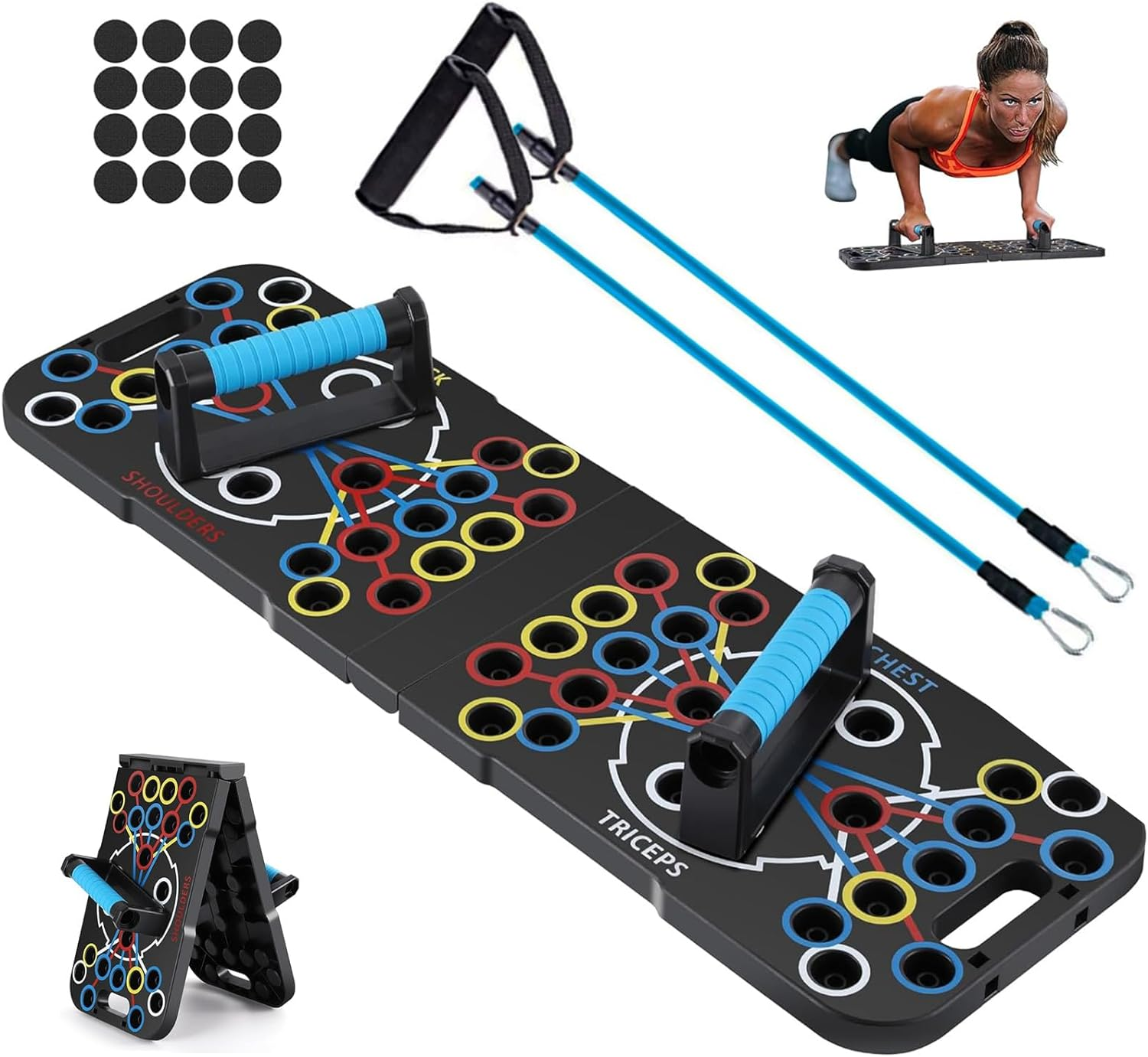 Push up Board- Multi-Function Foldable Push up Bar-Push up Stands Exercise Workout Fitness Equipment for Home Gym image number 5