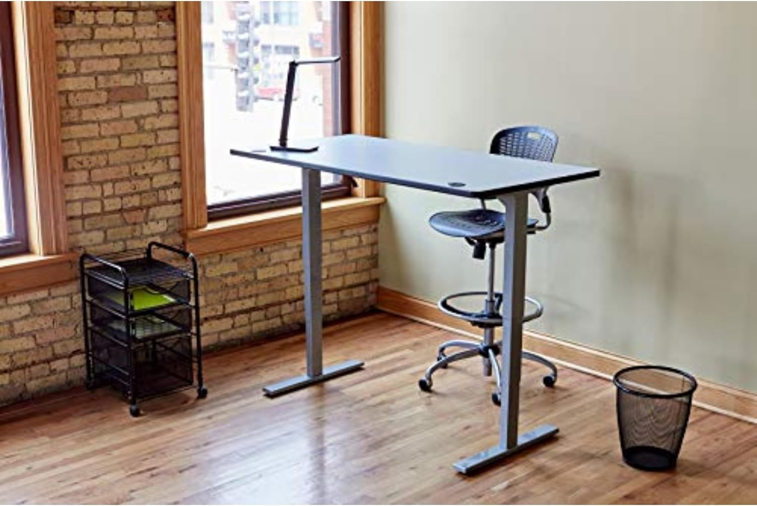 Safco Products Onyx Mesh 1 File Drawer and 2 Small Drawers Rolling File Cart 5213BL, Black Powder Coat Finish, Durable Steel Mesh Construction, Swivel Wheels for Mobility image number 5