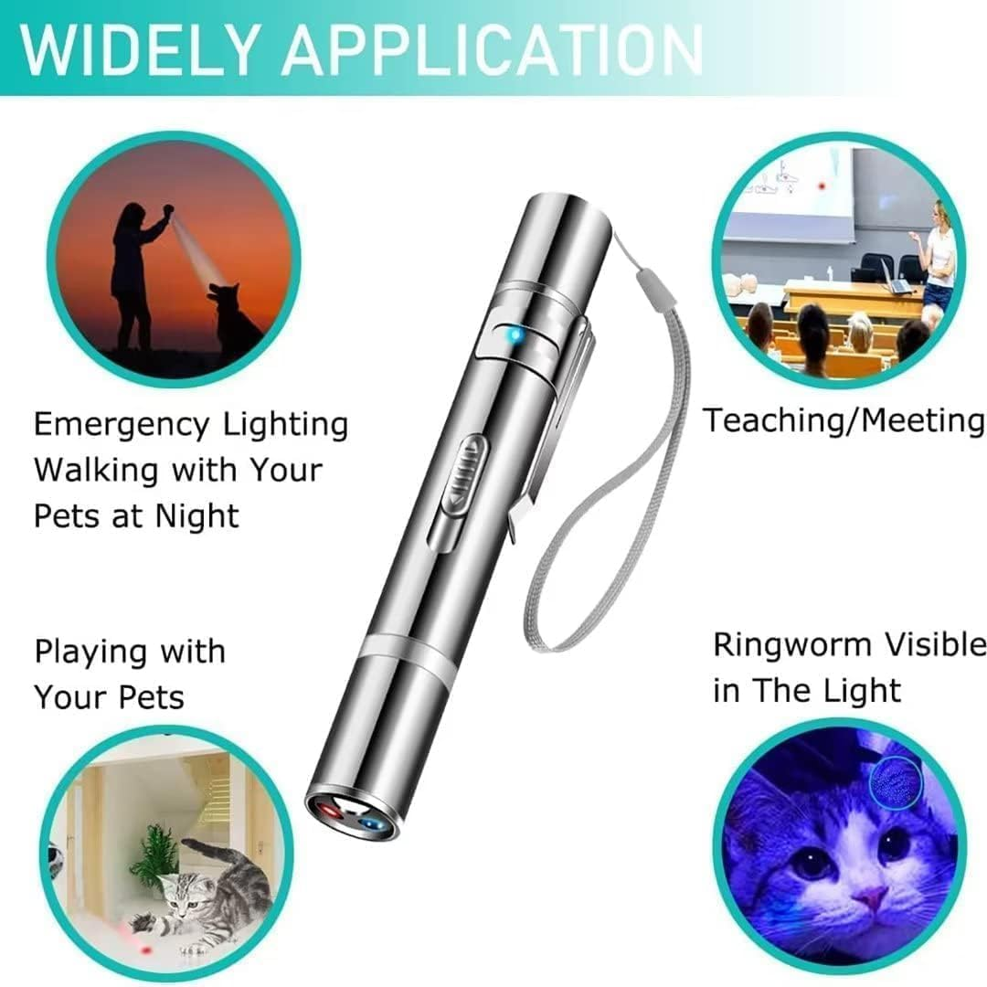 Mumoo Bear Cat Pointer Toy,Dog Laser Pointer,7 Adjustable Patterns Laser,Long Range 3 Modes Training Chaser Interactive Toy,Usb Recharge image number 2