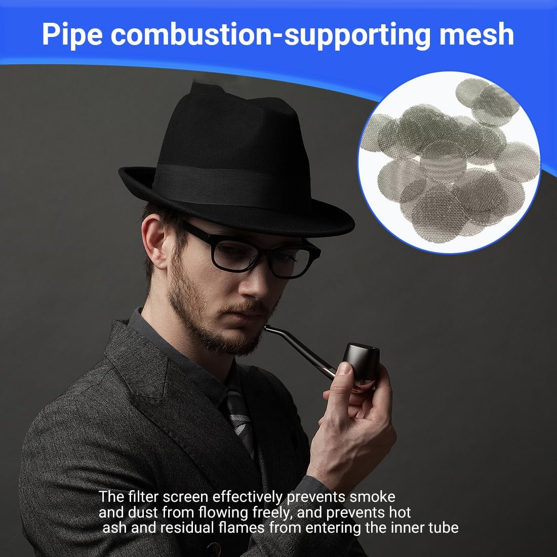 JYNXOR 120 Pieces Pipe Strainer, Bong Sieve 20 Mm, Stainless Steel Pipe Screen Filtering, Coarse Insert, Screens Pipe Filtering, Smoking Pipe Strainer Filter with Storage Box image number 4