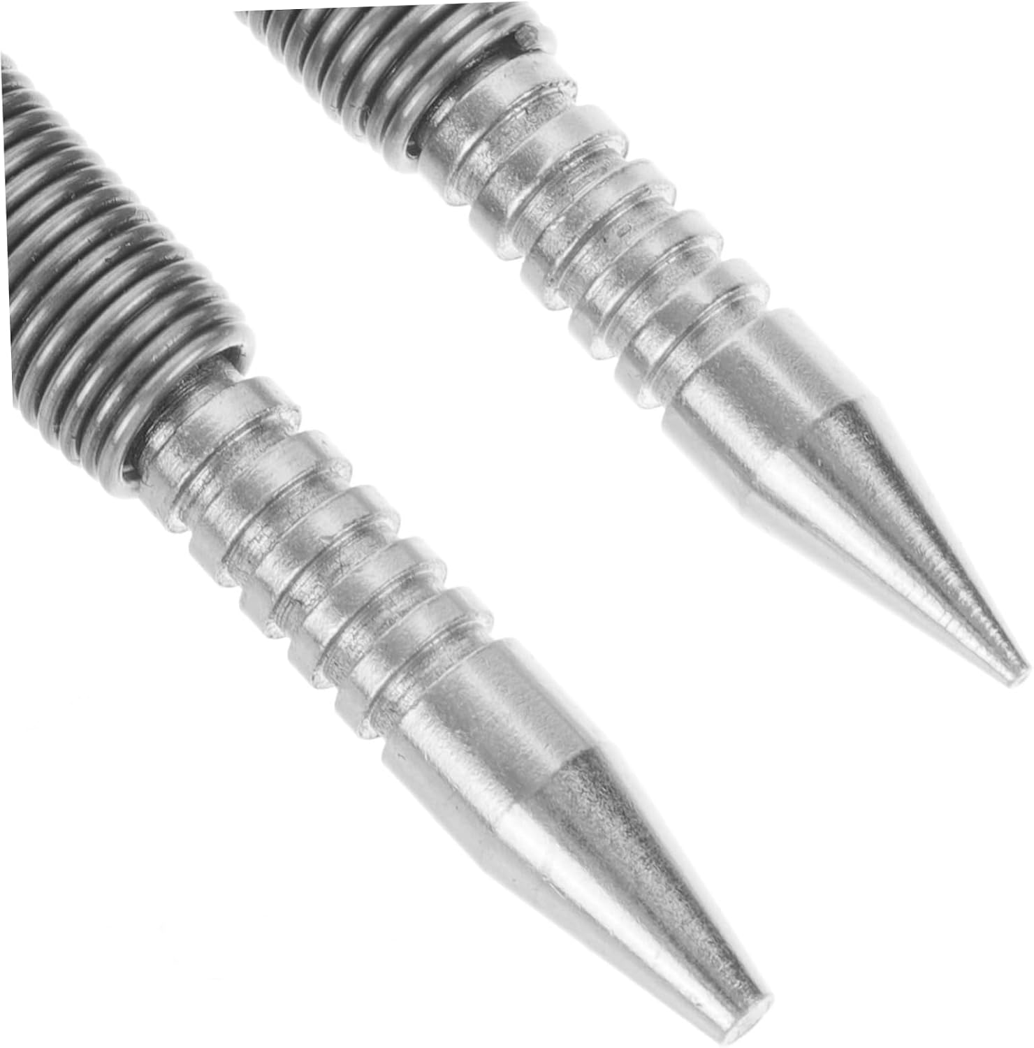 Anneome 2Pcs Spring Nail Punch Set Dual Head Spring Loaded Center Punch for Wood Metal Glass Hammerless Carbon Steel Nail Tool for Precise Marking image number 5