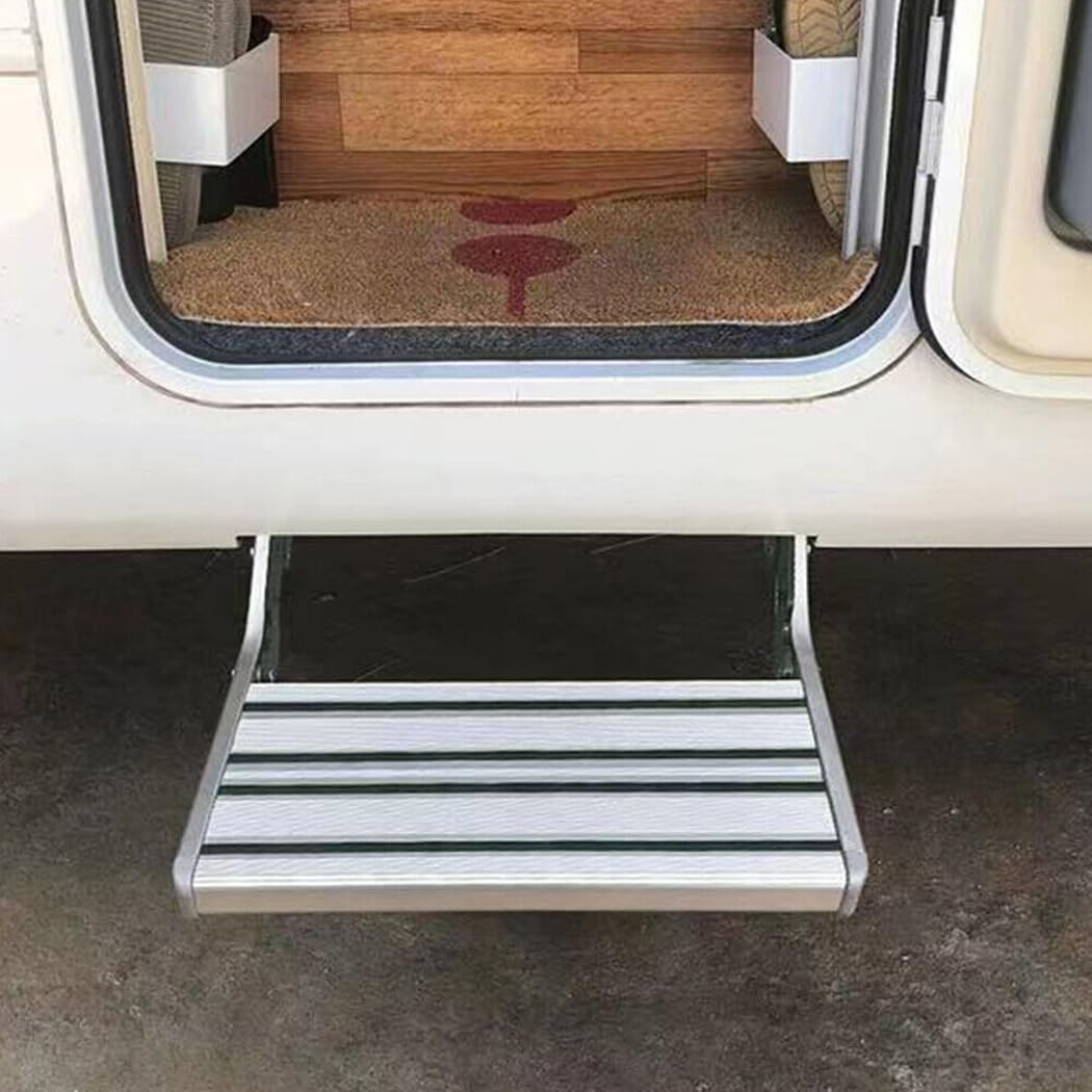 Portable Caravan Step Aluminium Pull Out Folding Caravan Step Camper Trailer Motorhome RV image number 3