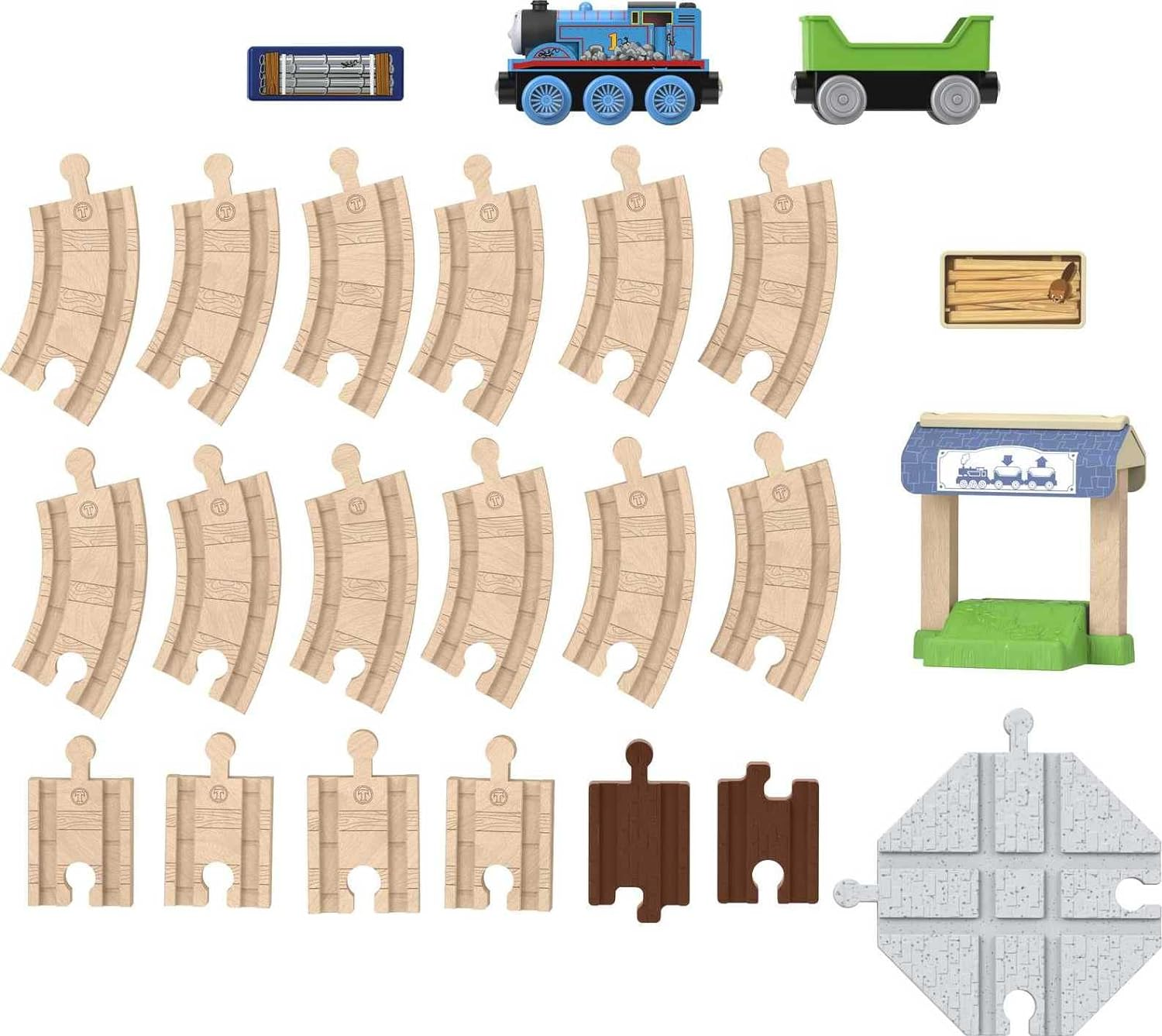 Fisher-Price Thomas & Friends Wooden Railway, Figure 8 Track Set, Toy Train Set Made from Sustainably Sourced Wood for Kids image number 5