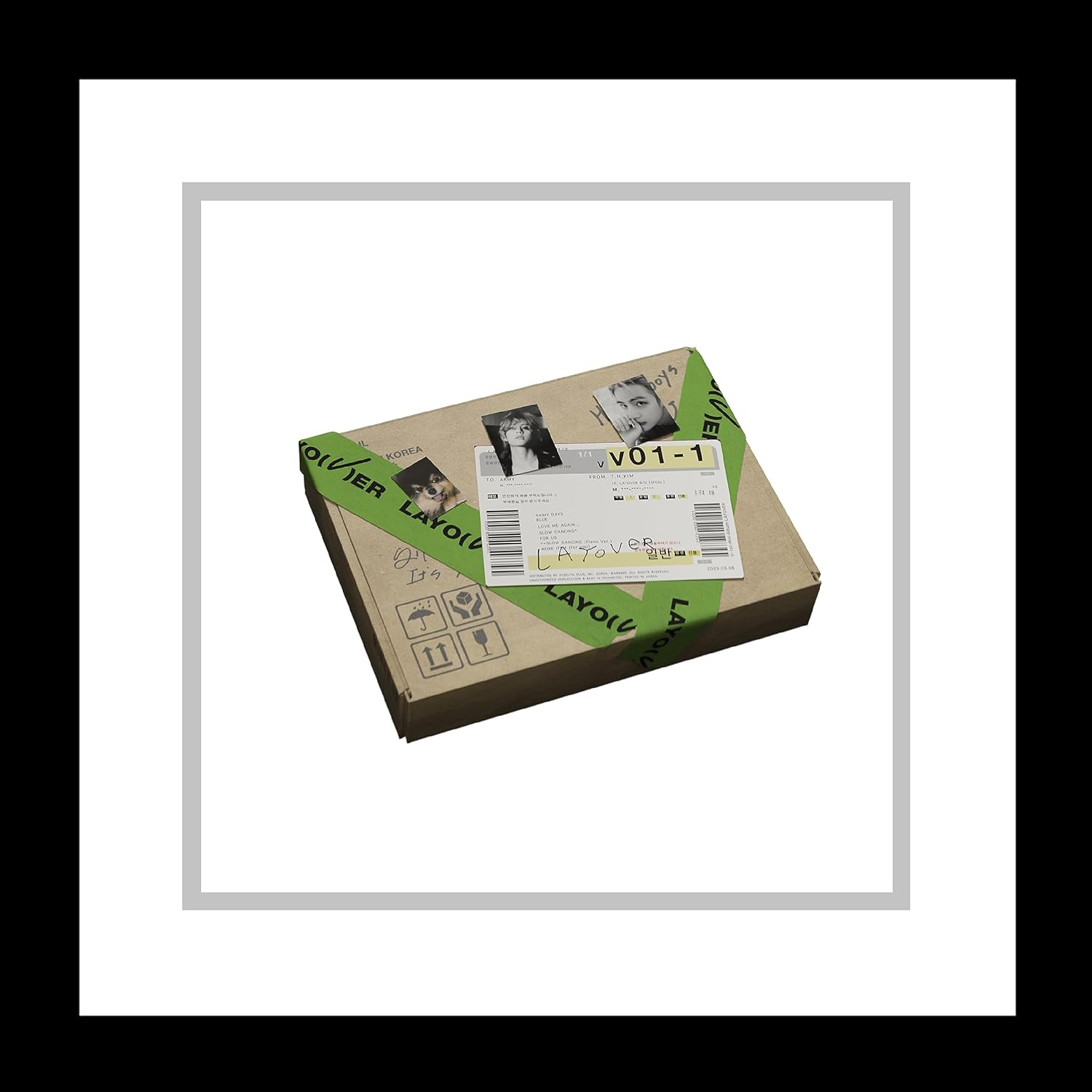 BTS V Layover 1St Solo Album Out Box+Contents+Photobook+Lyric Book+Photocard+Etc+Tracking Sealed Bangtan (Standard Random)