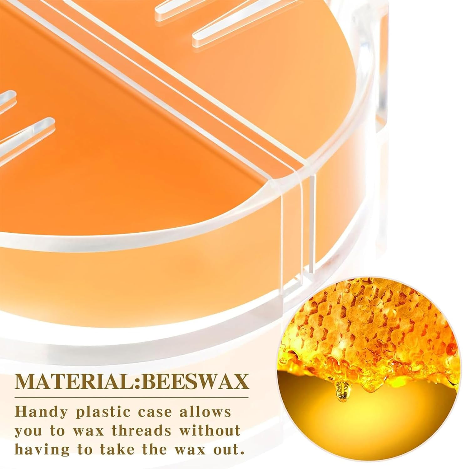 Hunken 6 Pack Beeswax Thread Conditioner, Sewing Wax for Hand Sewing & Embroidery, Smooth Wax with Storage Box for Thread Strengthening and Fraying Prevention (Yellow and White)