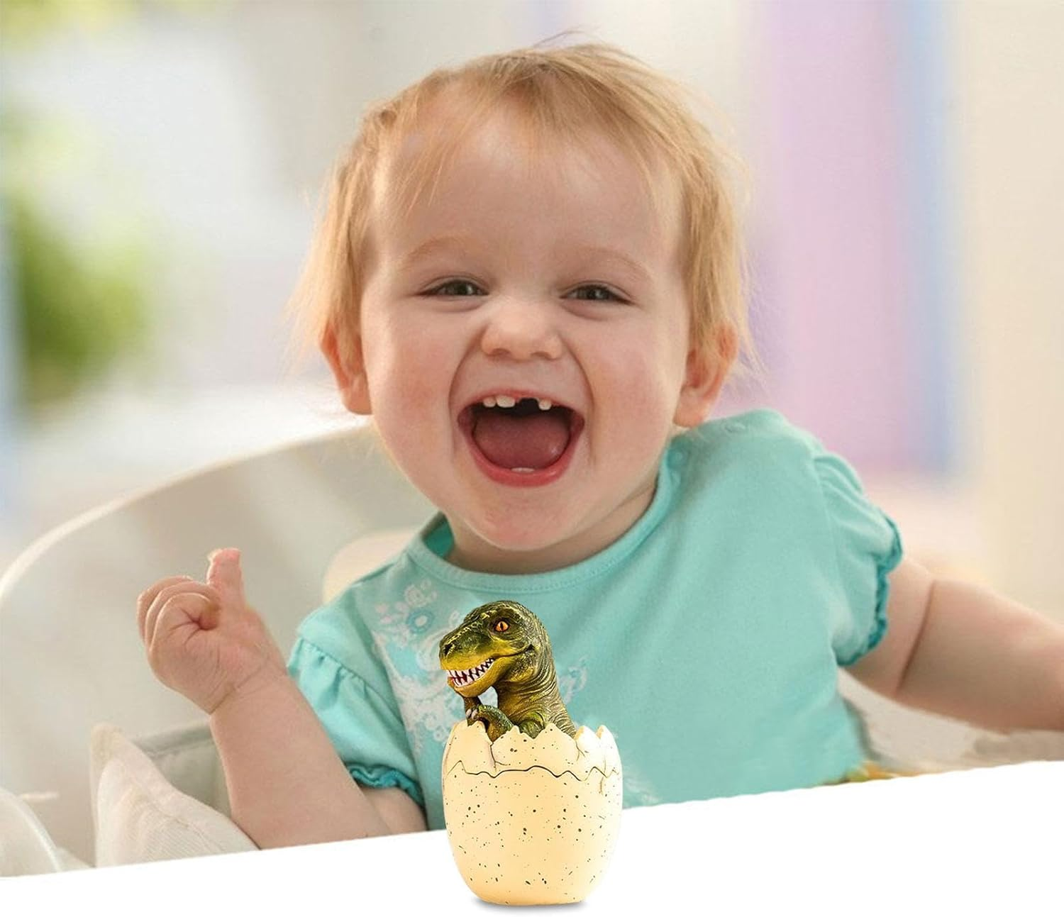 Baby Teeth Keepsake Box - Dinosaur Egg Shape Holder, Creative Tooth Organiser Gift | Children'S First Teeth Container, Cute Tooth Storage Case with Nursery Memory Setup Or image number 1