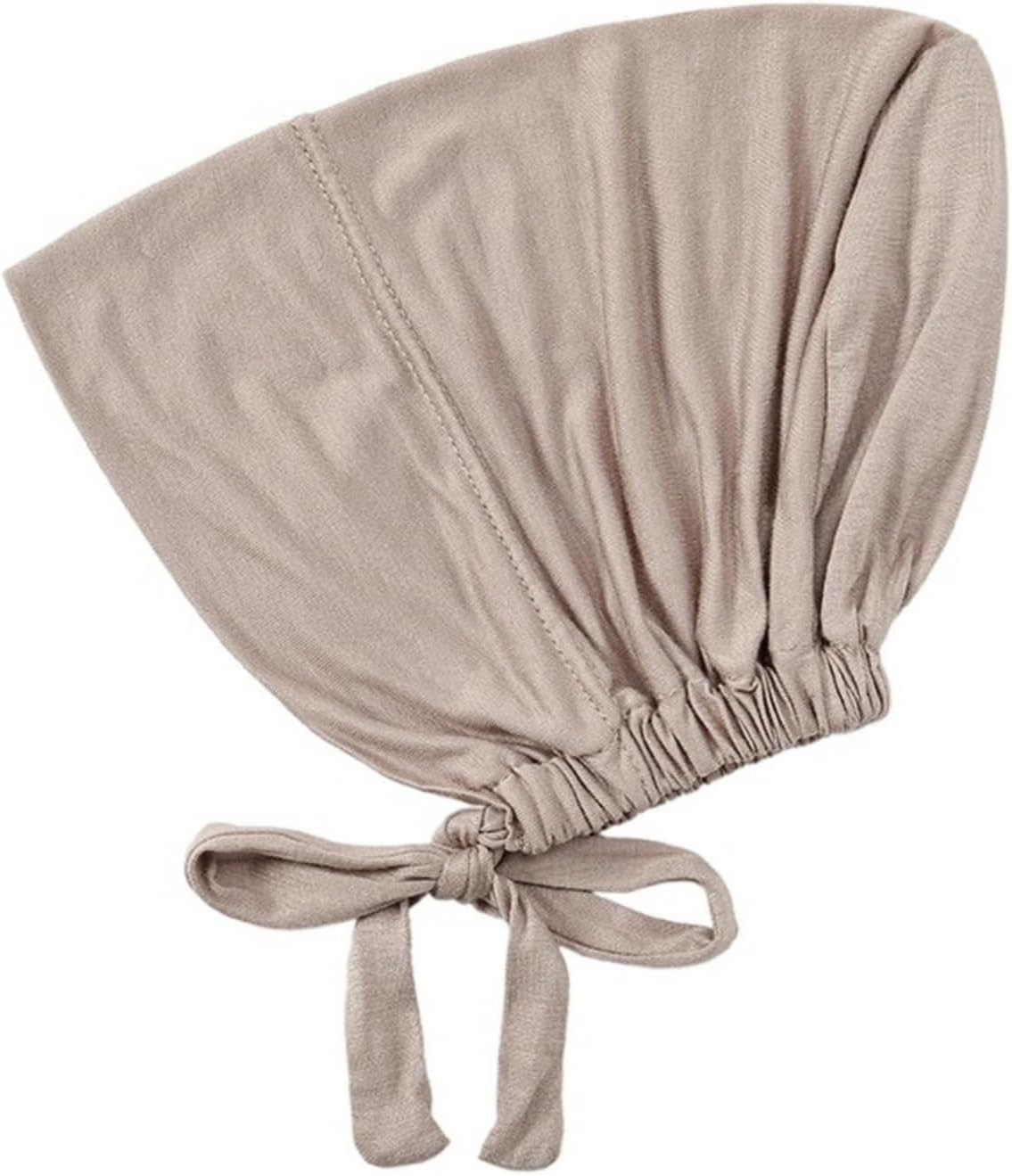 CENZICOM Women'S Hijab under Cap with Tie Back Closure, 2 Pack, Islamic Head Scarf - Yellow+Pink image number 2