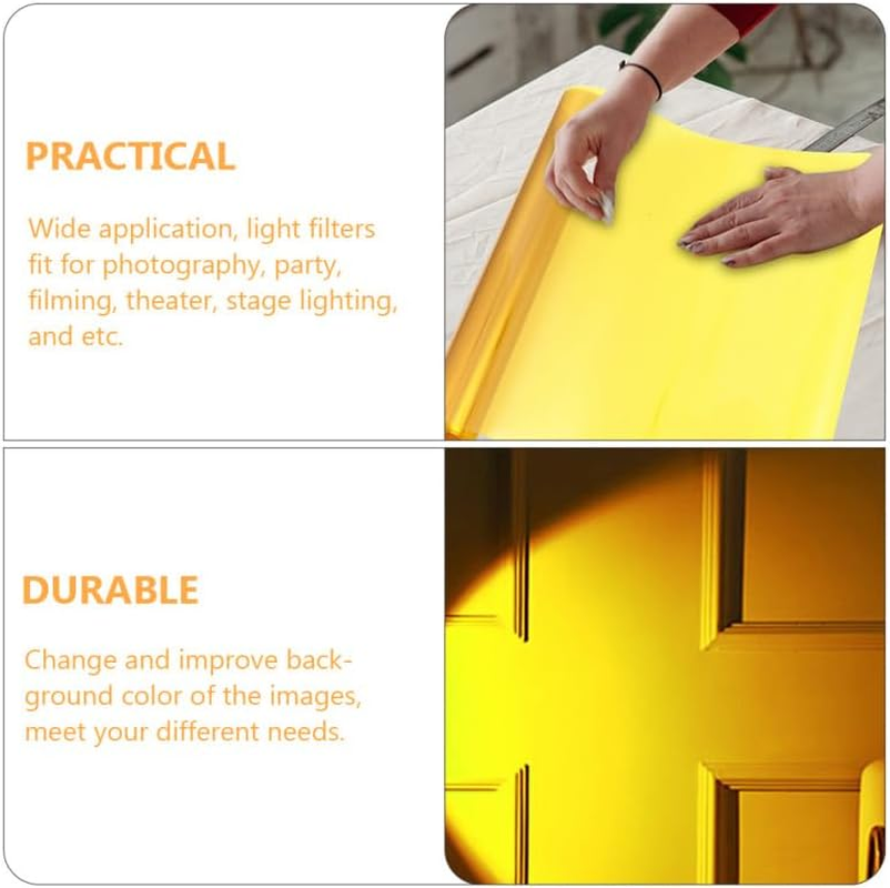 Mikikit Coloured Light Filter Film for LED Lighting Photographic Diffusion Film 30 Cm X 200 Cm Self-Adhesive for Creative Light Designs and Mood Lighting image number 1