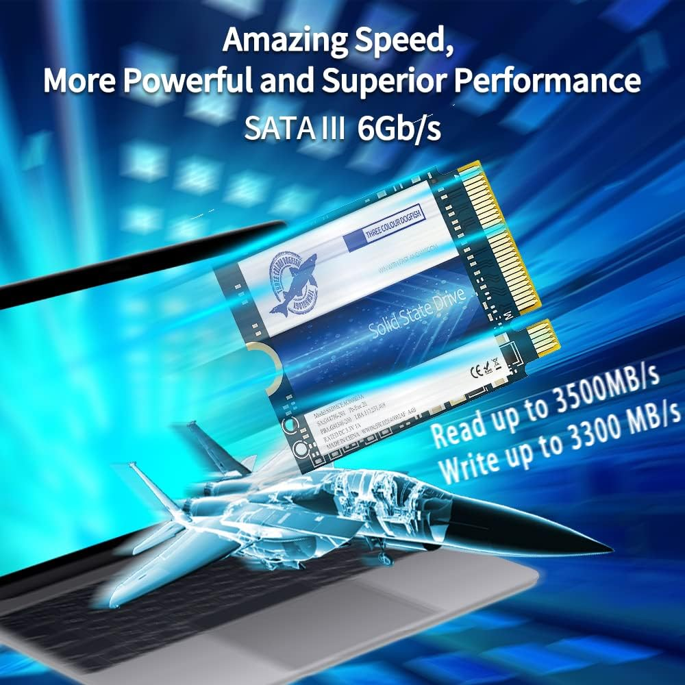 Dogfish SSD M.2 2230 Nvme Pcie 4.0 256GB 3D TLC NAND Gaming Internal Solid State Drive for Steam Deck PS5 Surface Pro Laptop Desktop (M.2 2230 Nvme 4.0, 256GB) image number 6