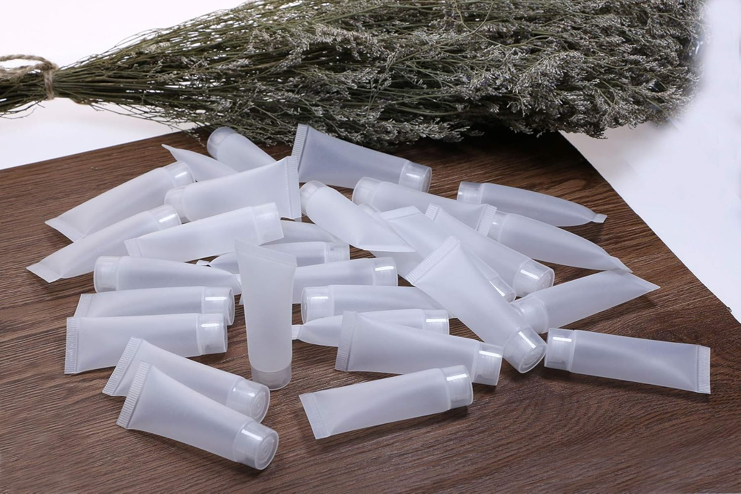 Shapenty 10Ml Clear Plastic Empty Tubes Refillable Facial Cleanser Hand Cream Cosmetic Lotion Containers Soft Makeup Sample Holder Bottle Vial Jar Pot Case with Flip Lid for Travel DIY Project, 30PCS,