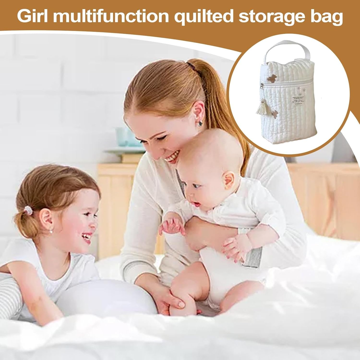 Travel Diaper Bags | Multifunctional Travel Diaper Bag, Baby Bag for Outdoor Activities, Diagram Storage Bag for Picnic Organizer for Holiday, Bear, Se R&eacute;f&eacute;rer Au Descriptif, Refer To image number 1