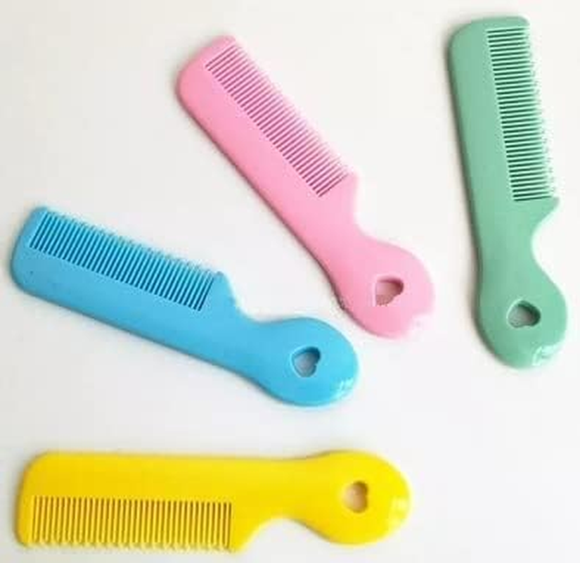 Pack of 4 Colorful round Tip Bristles Baby Cute Comb Baby Grooming for Sensitive Scalp Skin, for Nursery Newborn Infant Girl Boy Kids Comb Baby,Grooming and Healthcare Kits image number 3