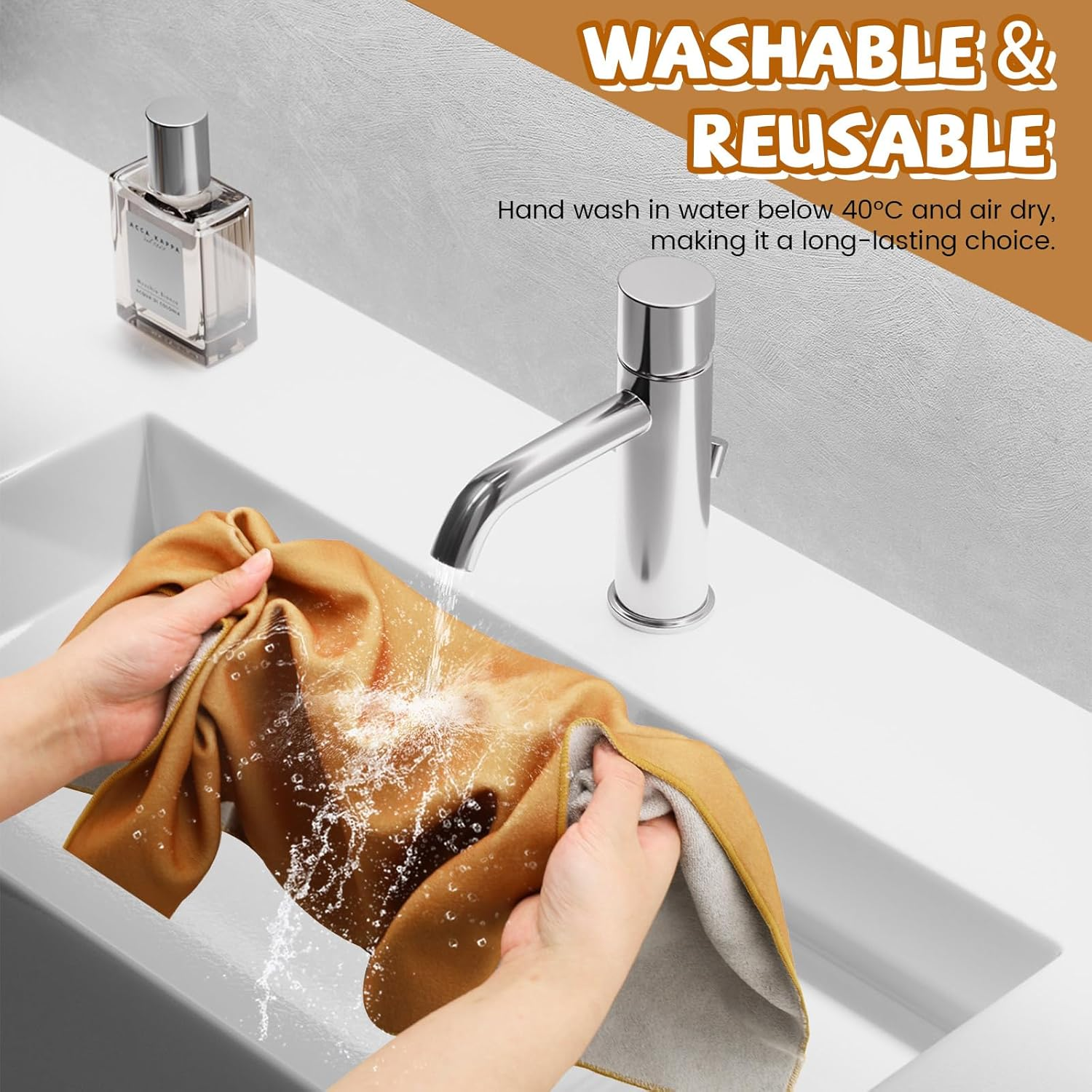 Diakey 2 Pieces Magic Fabric Self Adhesive Makeup Bag 55X55Cm Scratch Resistant Lens Camera Packaging Cosmetic Bag Organizer Open Flat for Travel Toiletry, Black/Khaki image number 4