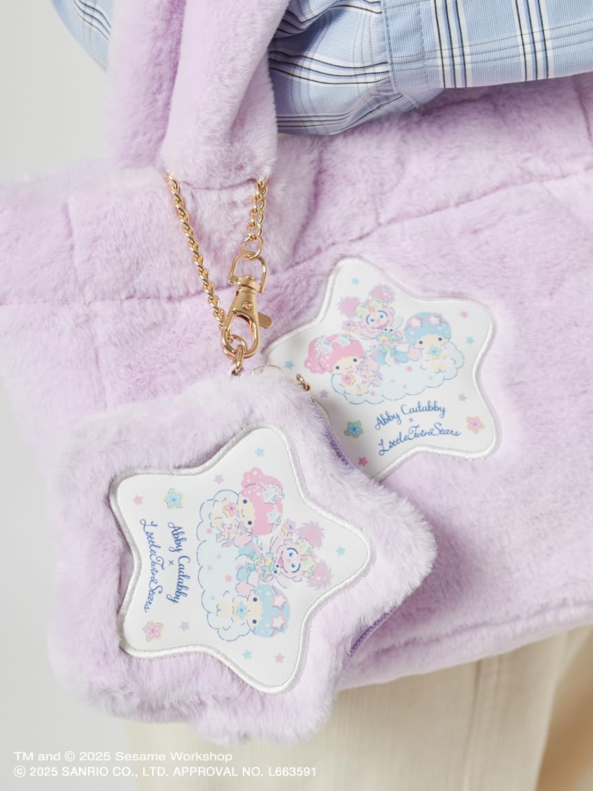 Abby X Little Twin Stars: Star-Shaped Fur Pouch - Purple (Lav) image number 4