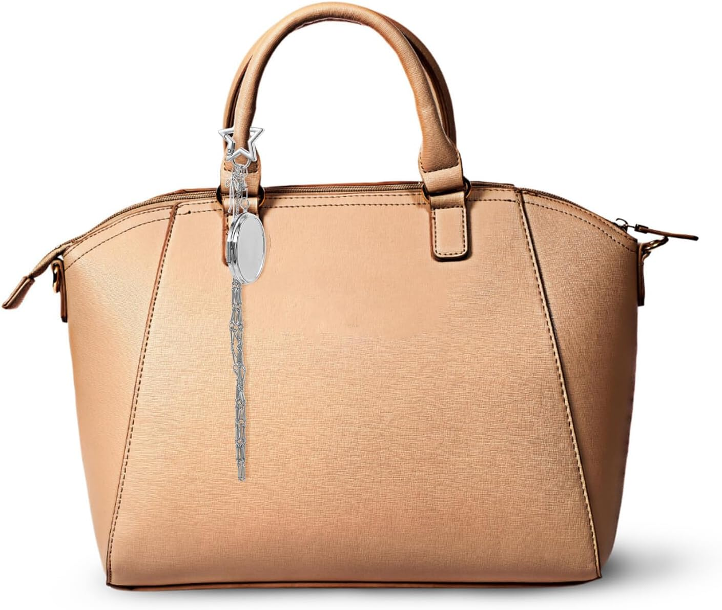 ULTECHNOVO Stainless Steel Mesh Lipstick Holder Keychain Pendant 16Cm Oval Purse Accessory for Women Handbag Backpack Makeup Organizer Charm image number 5