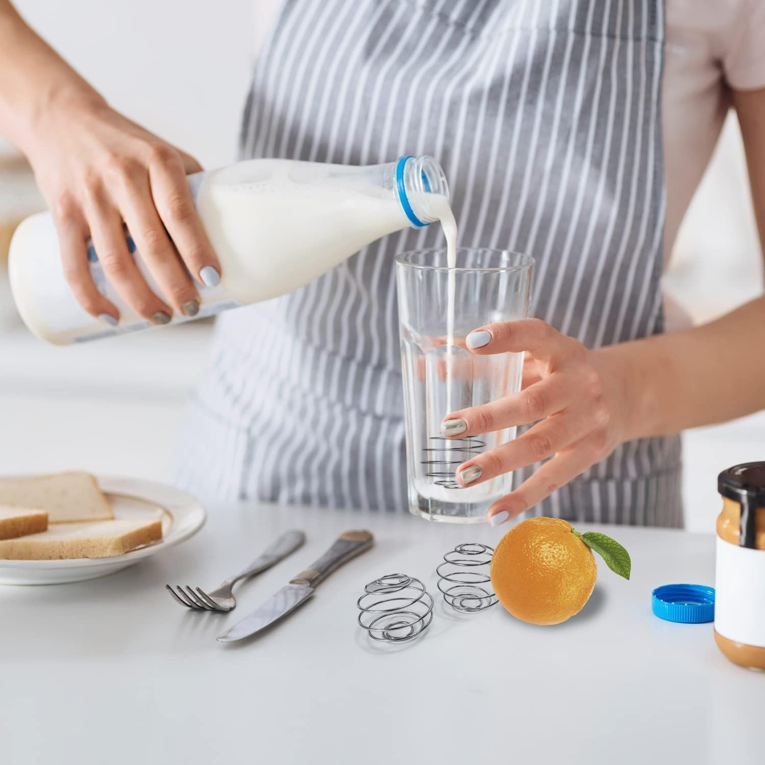 2Pcs Stainless Steel Bottle Mixer Ball, Shaker Balls, Protein Shaker Ball, Blender Balls for Mixer Bottles, Wire Whisk Ball, Mixing Balls for Protein Shakes Formula image number 5