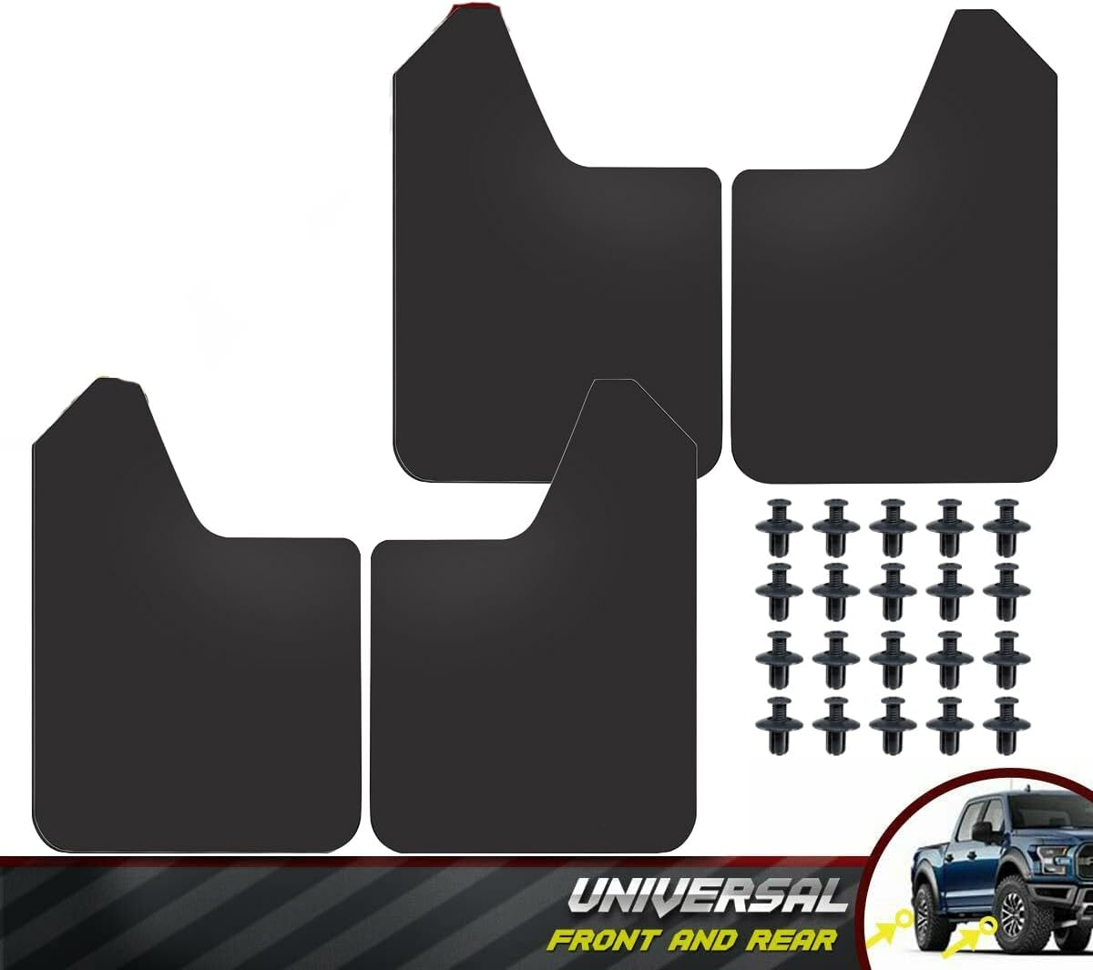 AUTOXBERT 4PCS Universal Mud Flaps Splash Mudguards for Car Pickup SUV Van Truck Mudflaps Guards Dirty Traps Fender Flares Flexible Bendable Mudguards Panels All Weather Fender image number 1